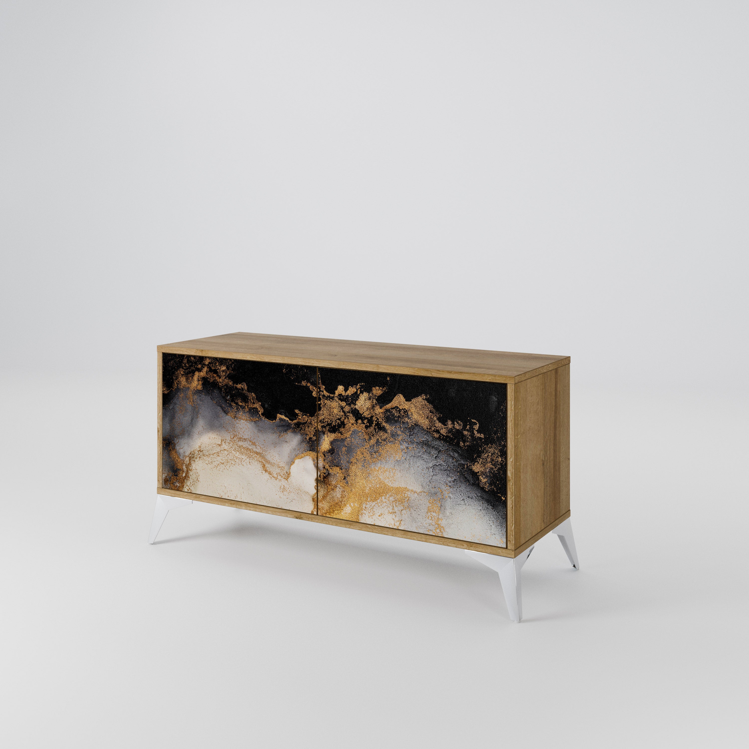 MARBLE OF TOMMORROW Kompaktowa szafka RTV 2-drzwiowa