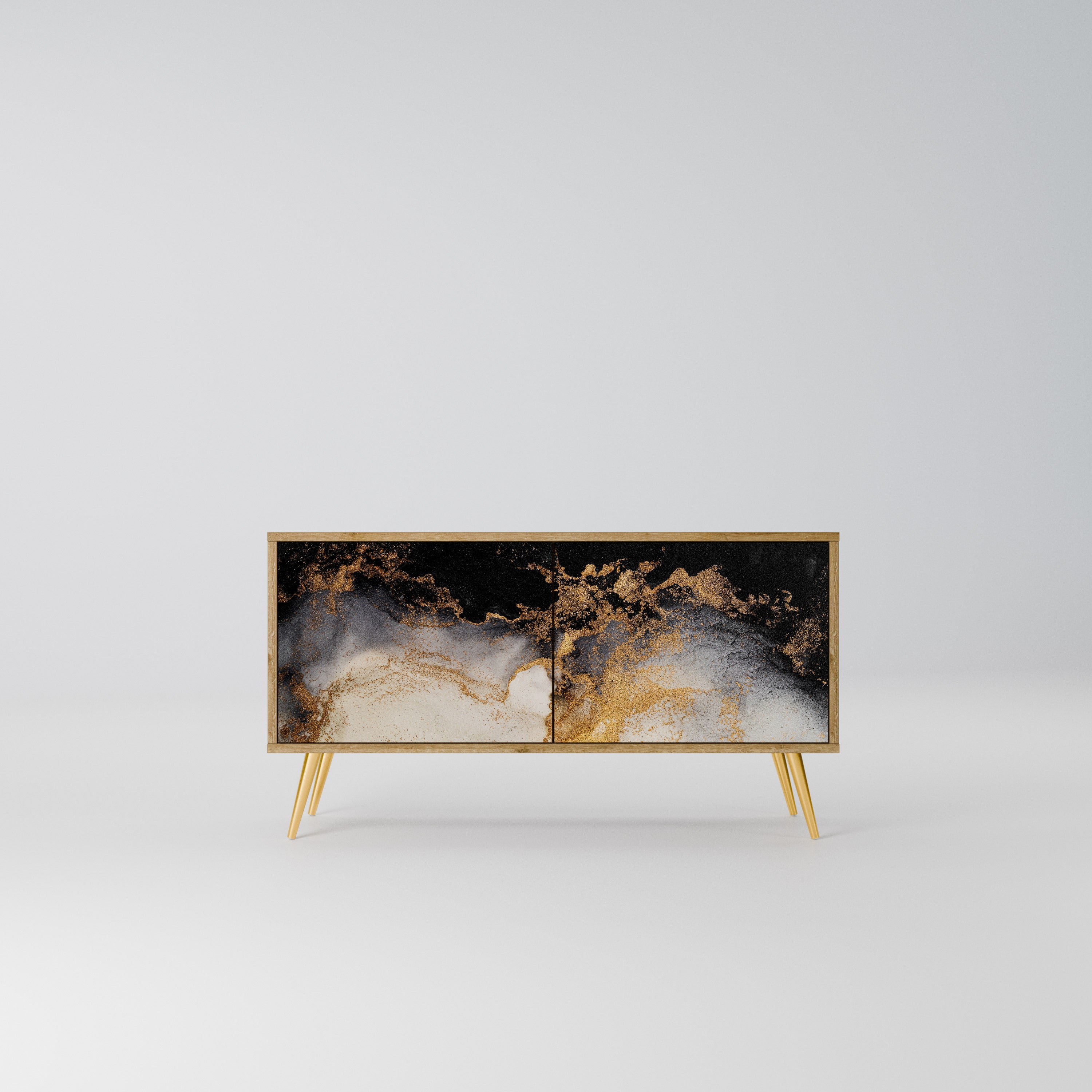 MARBLE OF TOMMORROW Kompaktowa szafka RTV 2-drzwiowa
