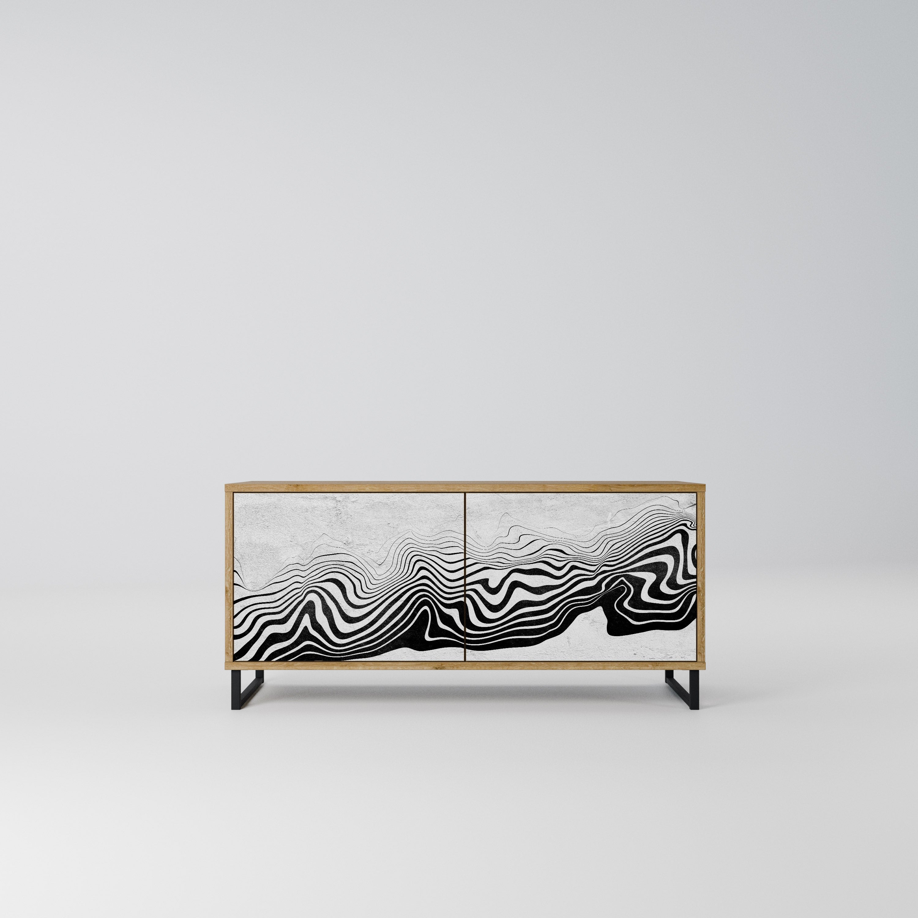 MONOCHROME MIRAGE Kompaktowa szafka RTV 2-drzwiowa