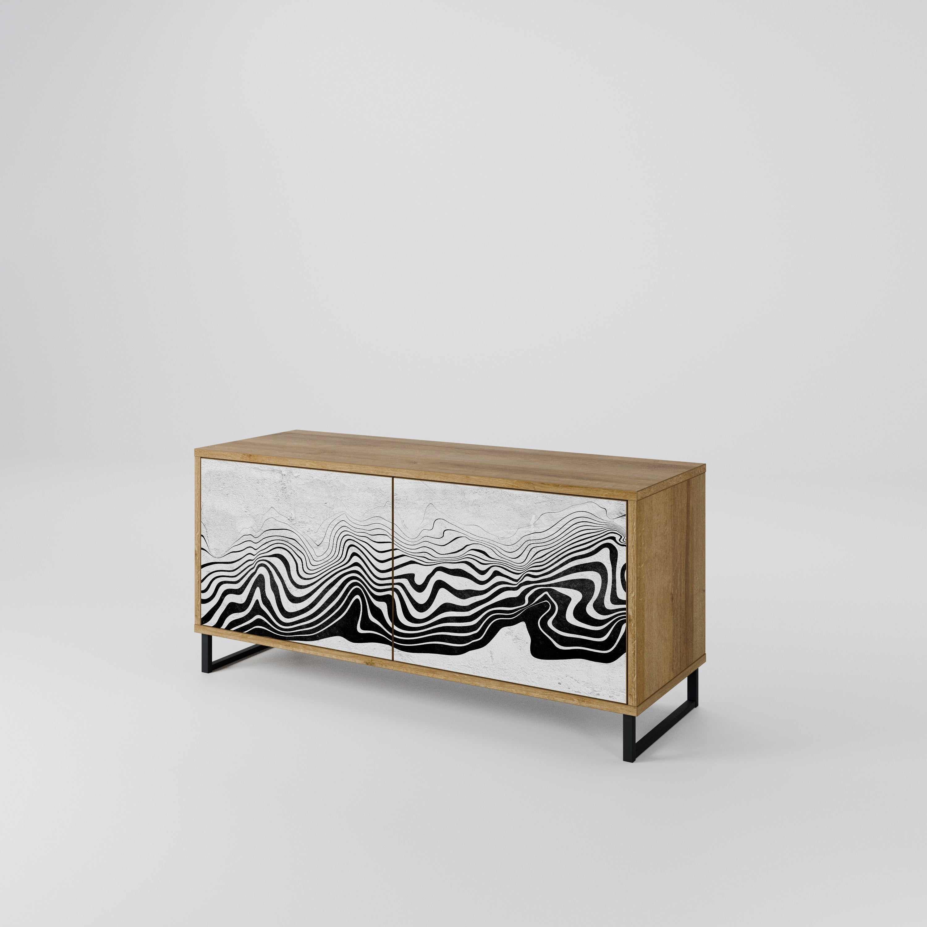 MONOCHROME MIRAGE Kompaktowa szafka RTV 2-drzwiowa