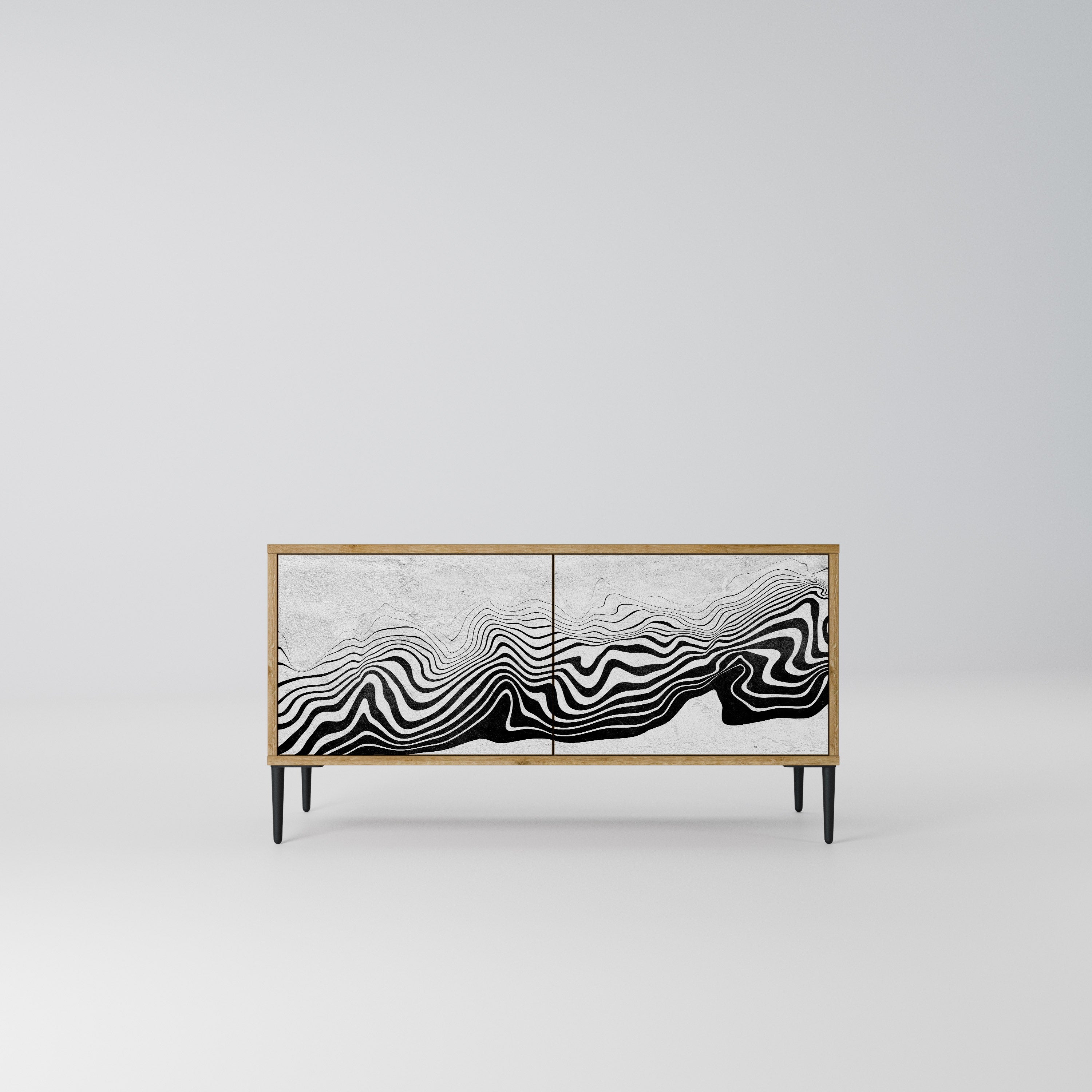 MONOCHROME MIRAGE Kompaktowa szafka RTV 2-drzwiowa