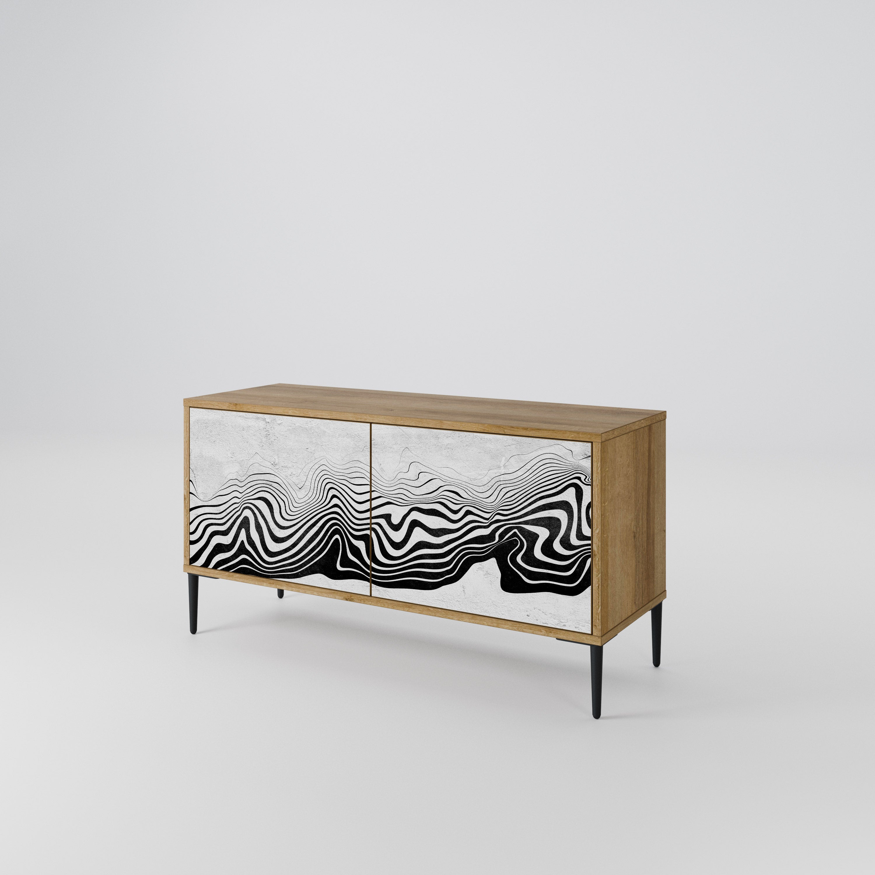 MONOCHROME MIRAGE Kompaktowa szafka RTV 2-drzwiowa