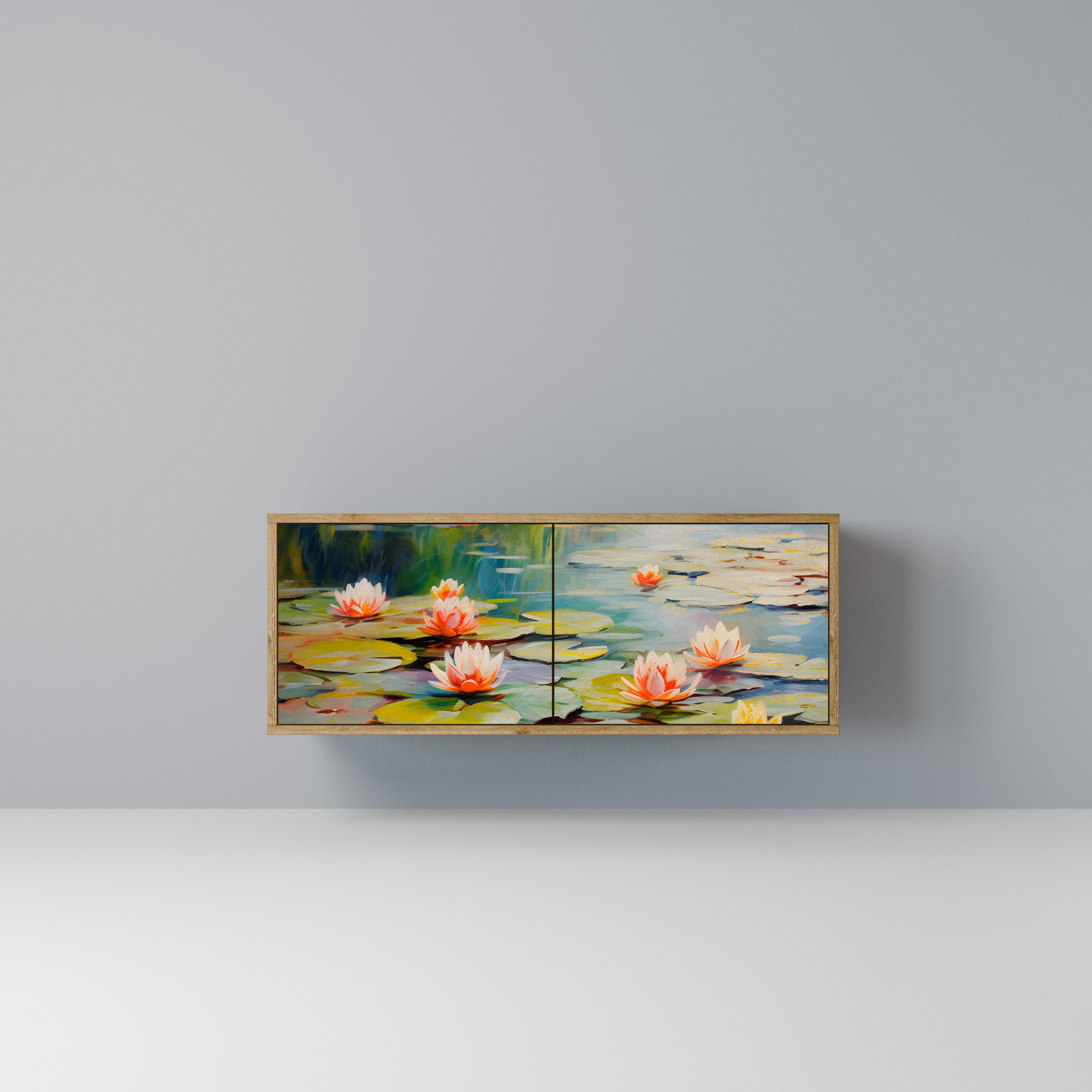 BLOOMING WATERS Kompaktowa szafka RTV 2-drzwiowa