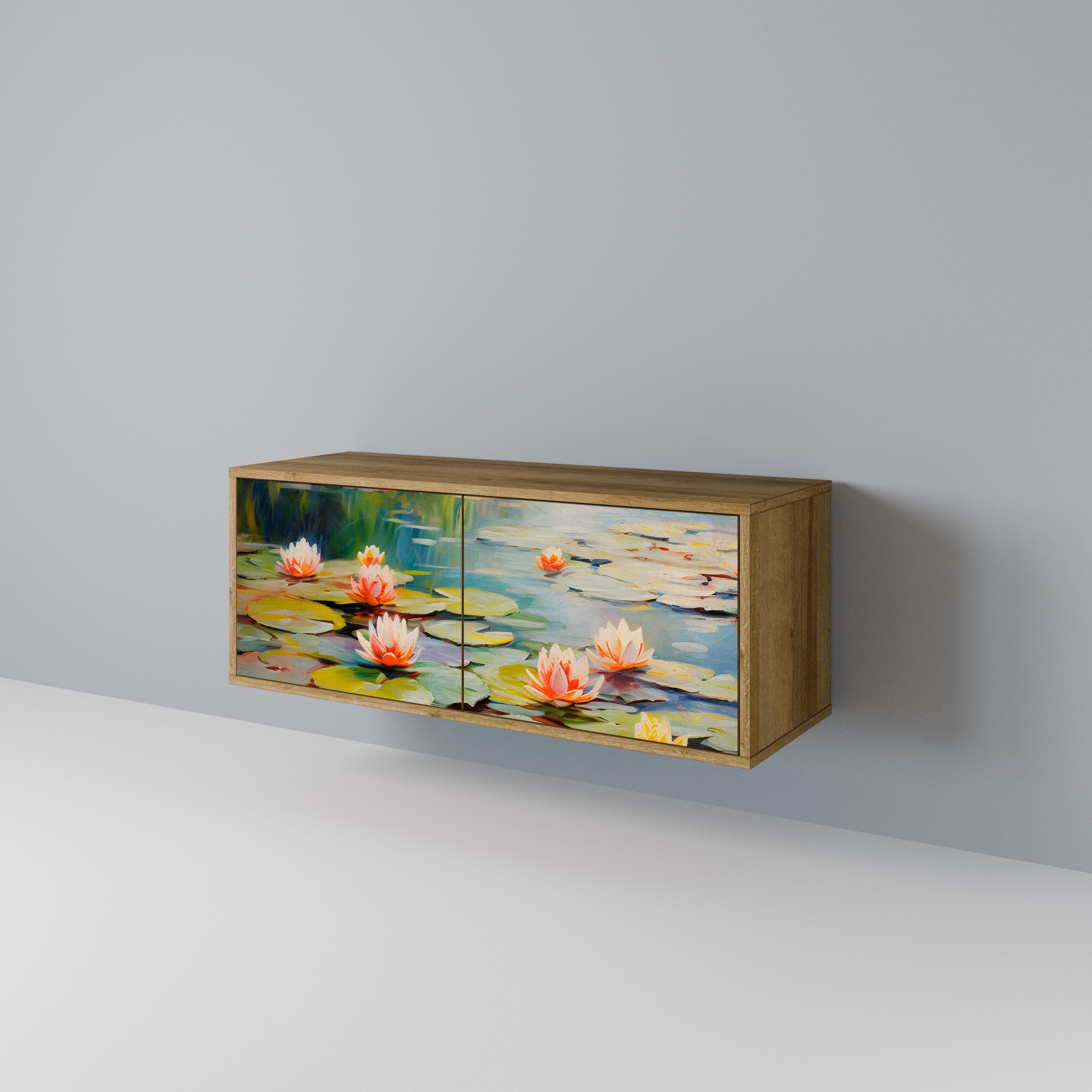 BLOOMING WATERS Kompaktowa szafka RTV 2-drzwiowa