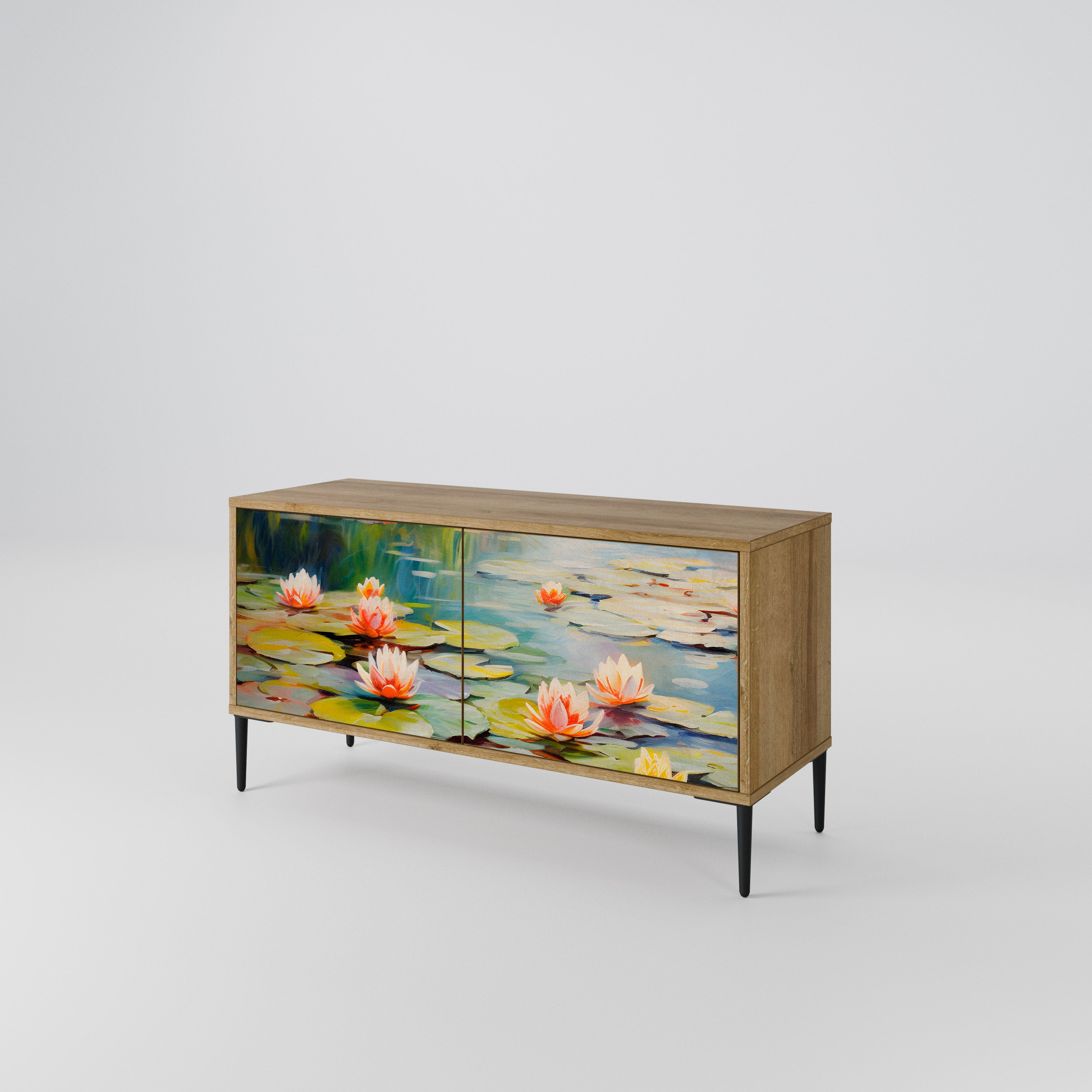BLOOMING WATERS Kompaktowa szafka RTV 2-drzwiowa