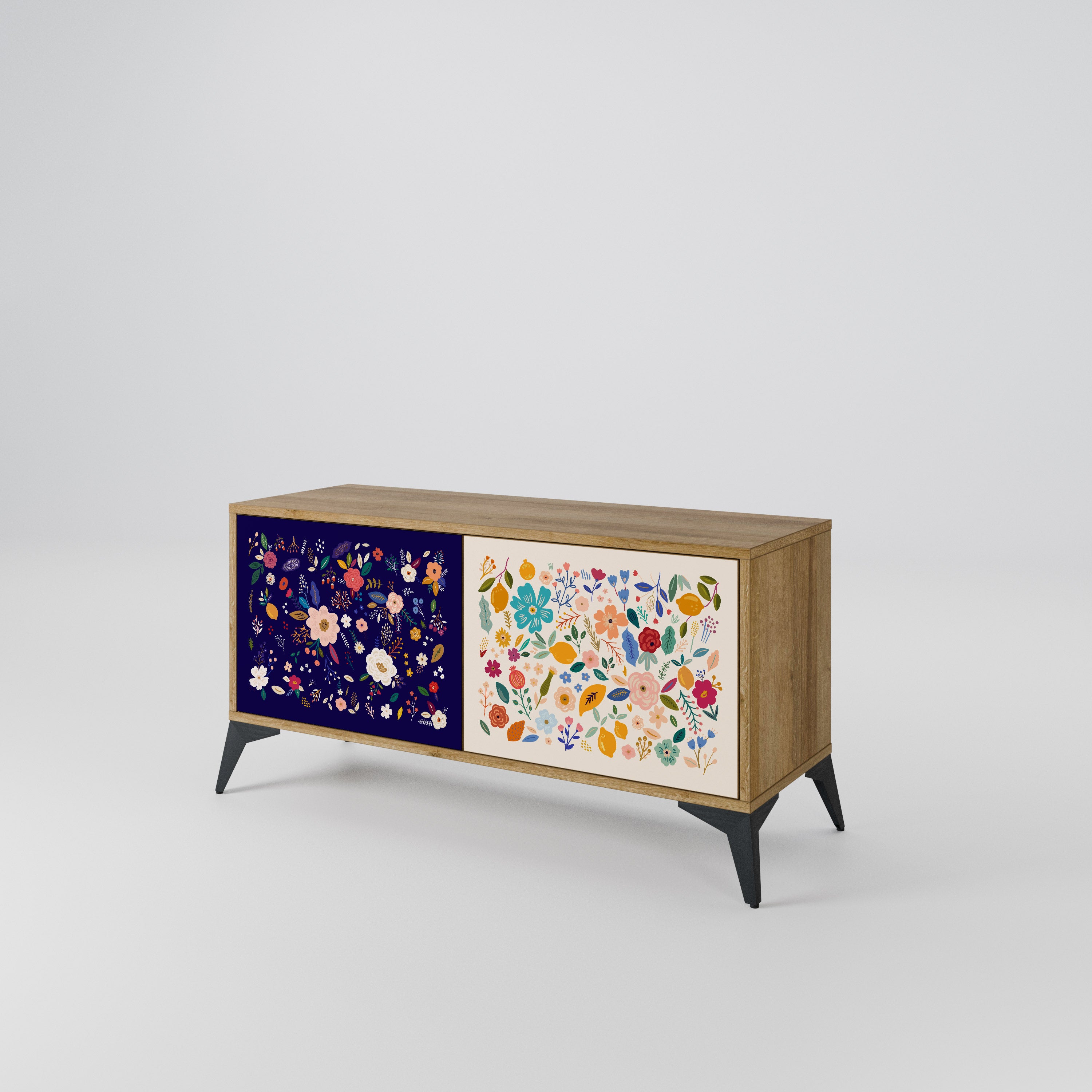 FLORAL COMBINATION Kompaktowa szafka RTV 2-drzwiowa
