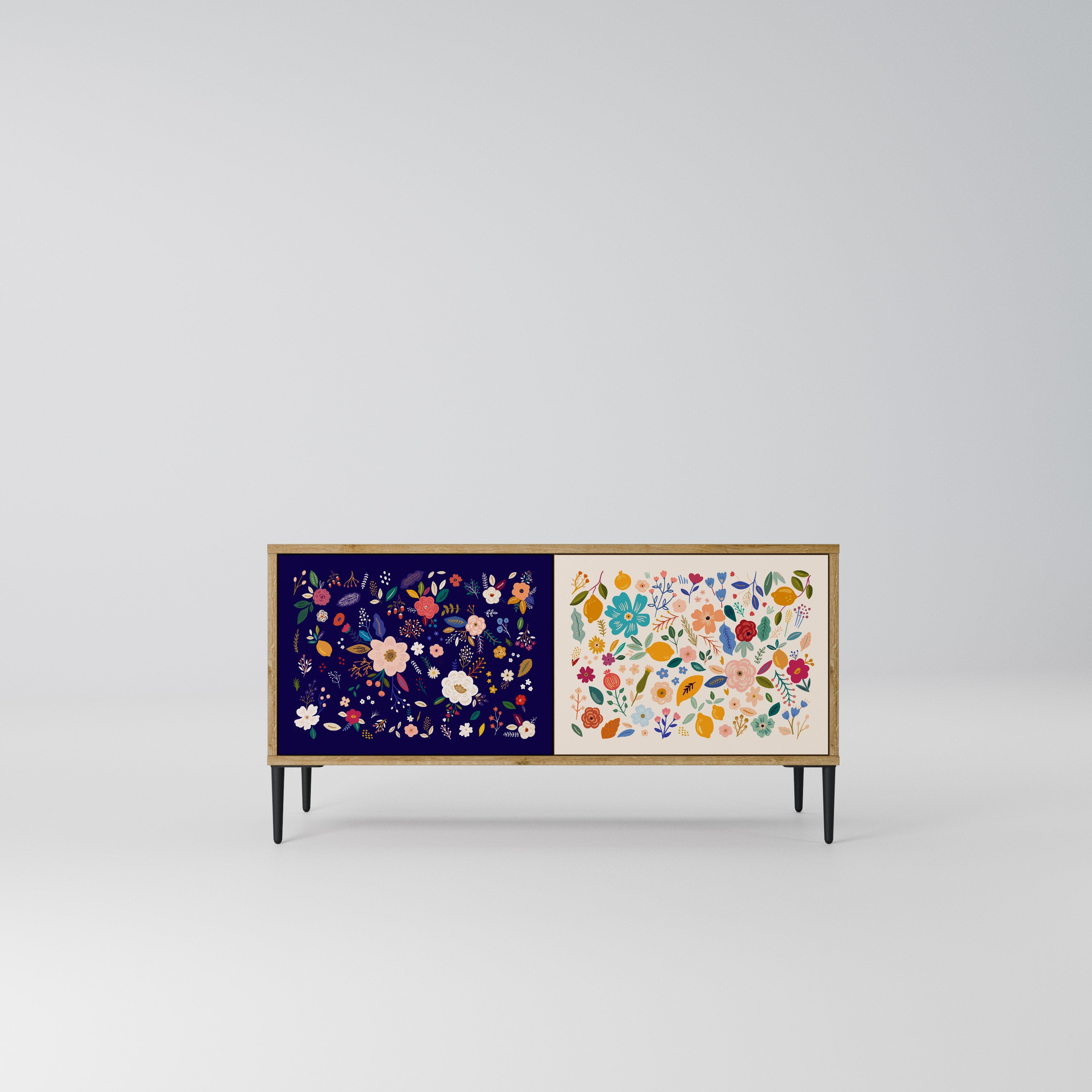 FLORAL COMBINATION Kompaktowa szafka RTV 2-drzwiowa