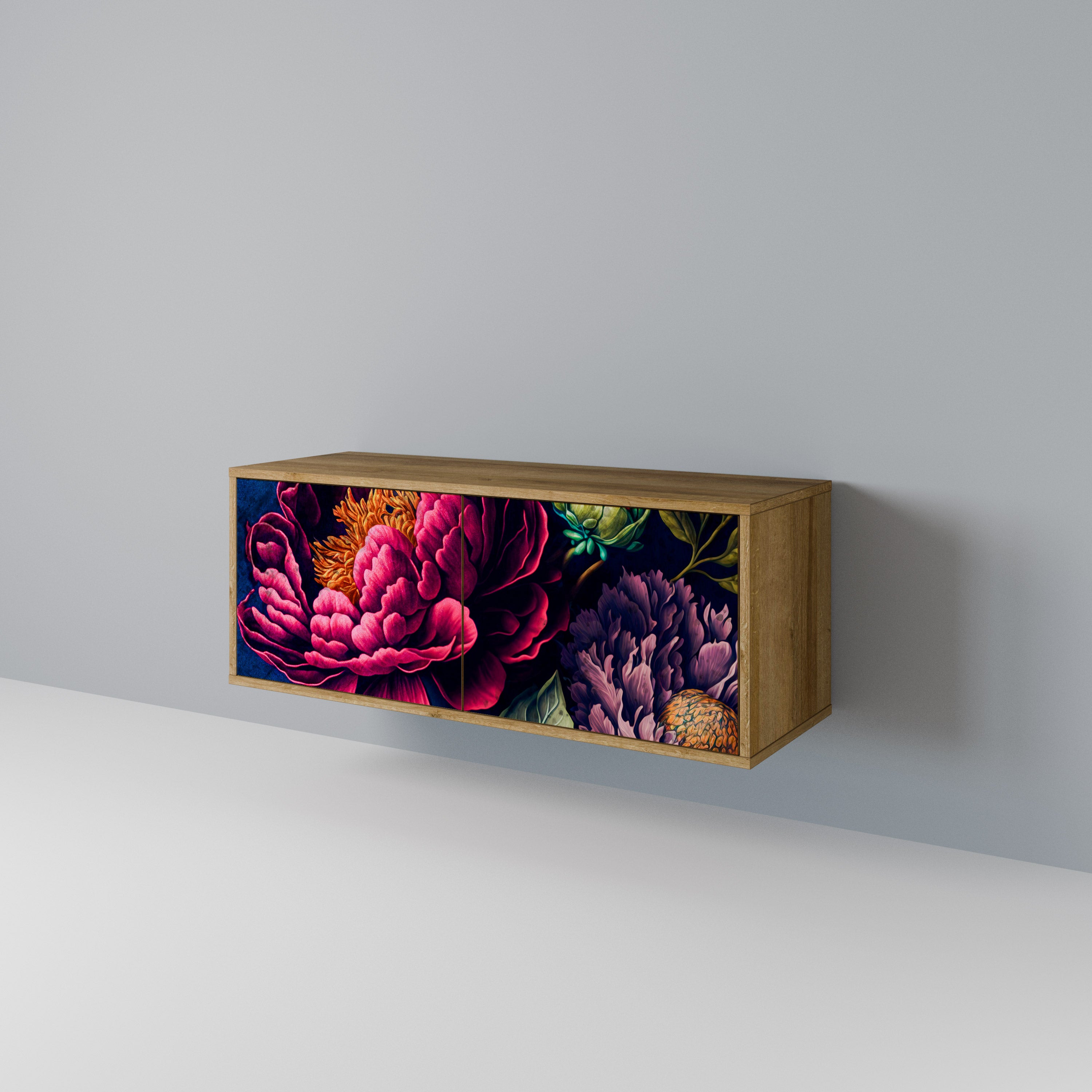BLOOMING ELEGANCE Kompaktowa szafka RTV 2-drzwiowa
