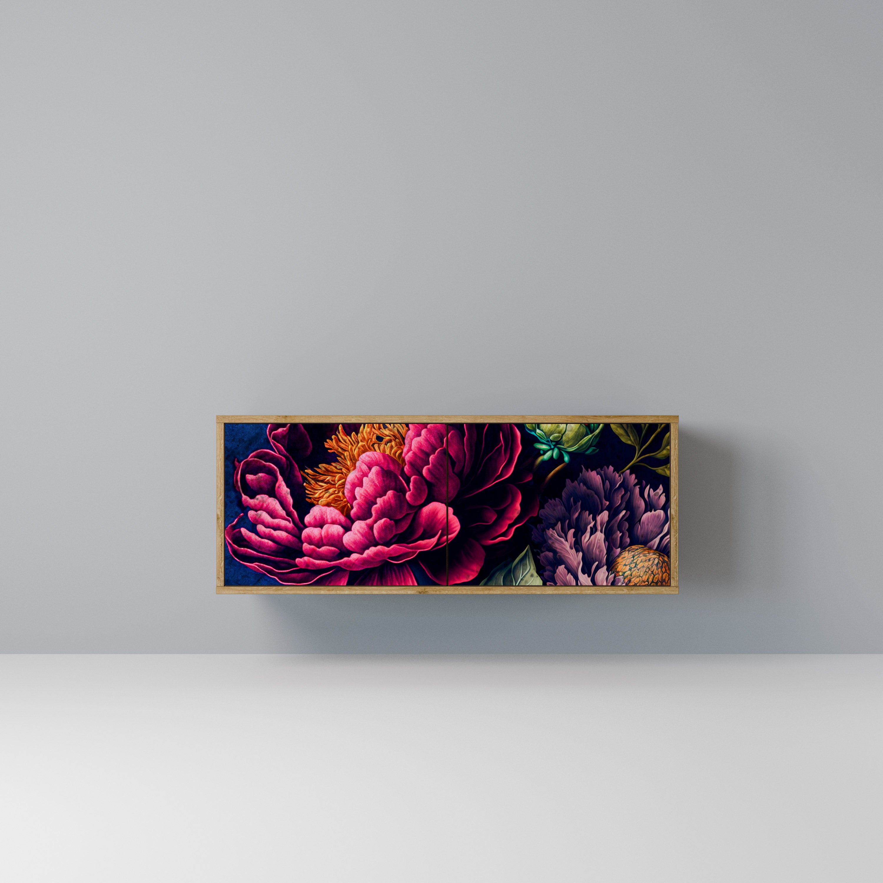 BLOOMING ELEGANCE Kompaktowa szafka RTV 2-drzwiowa