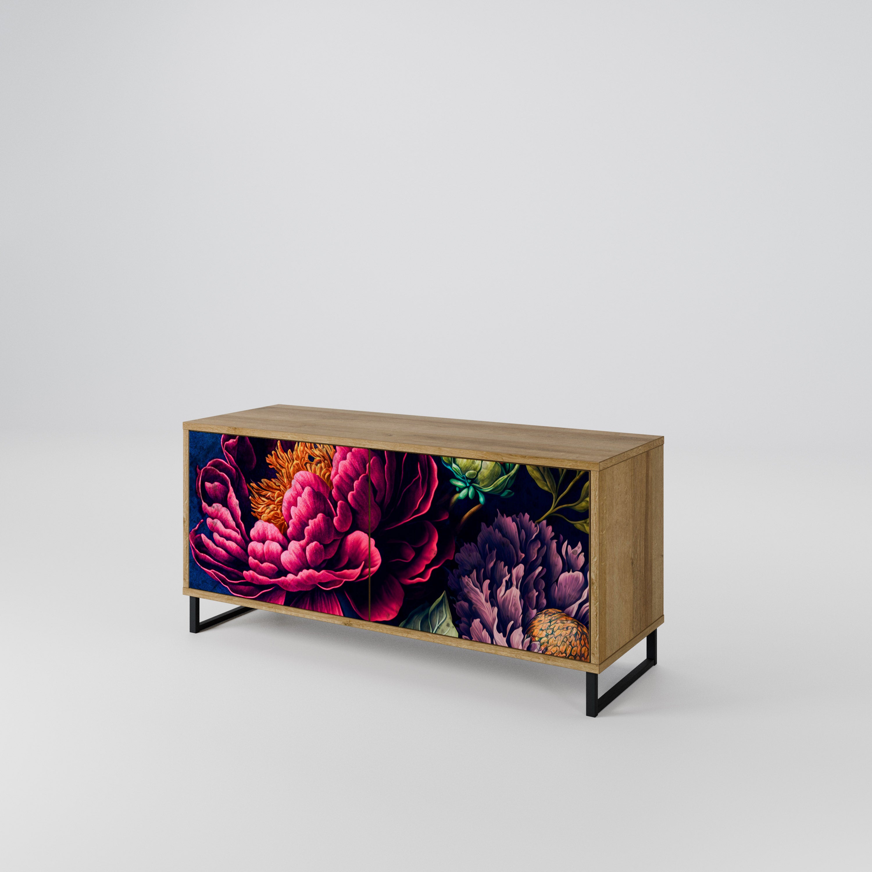 BLOOMING ELEGANCE Kompaktowa szafka RTV 2-drzwiowa
