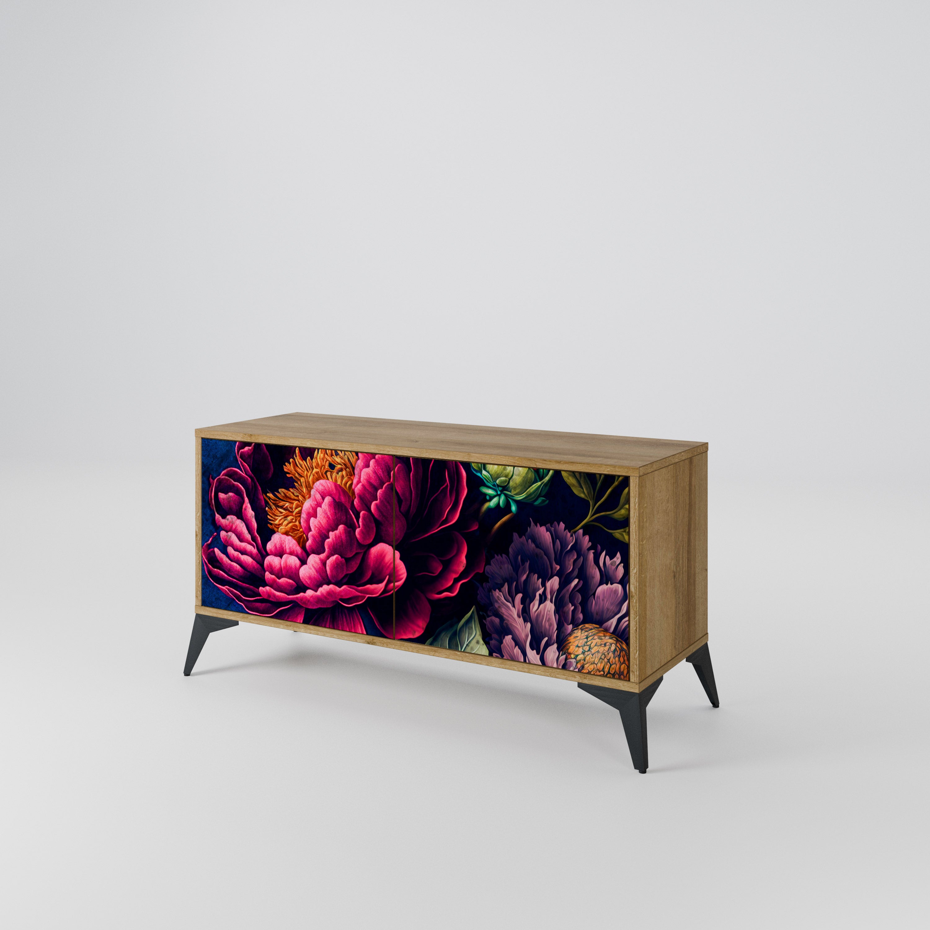 BLOOMING ELEGANCE Kompaktowa szafka RTV 2-drzwiowa