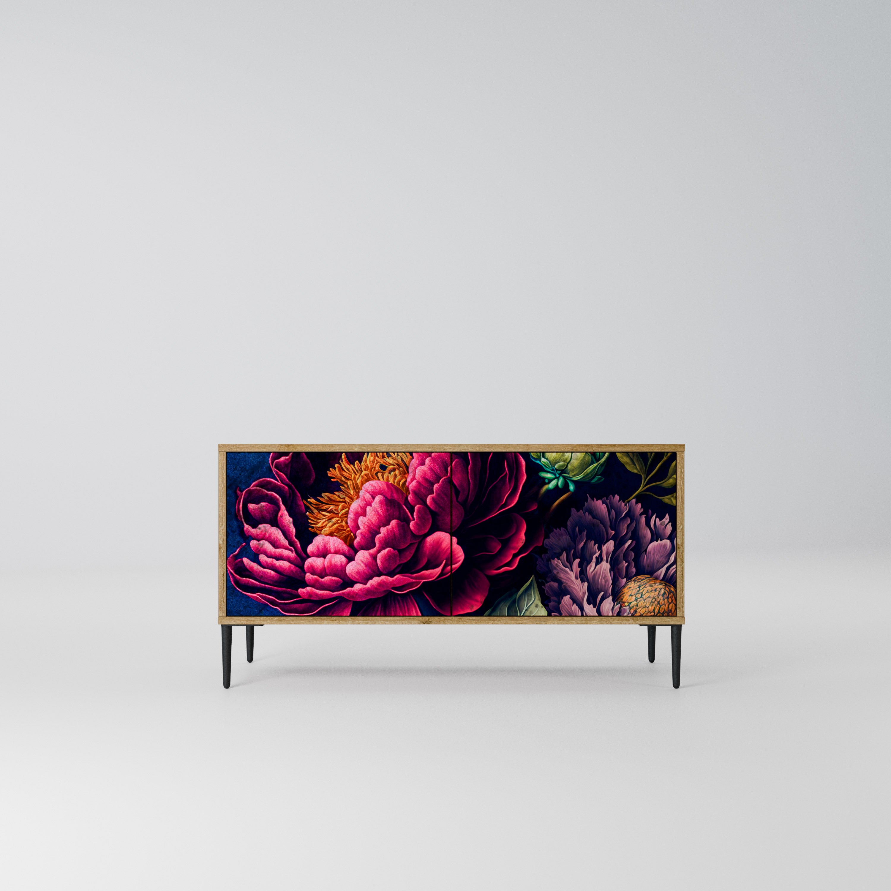 BLOOMING ELEGANCE Kompaktowa szafka RTV 2-drzwiowa