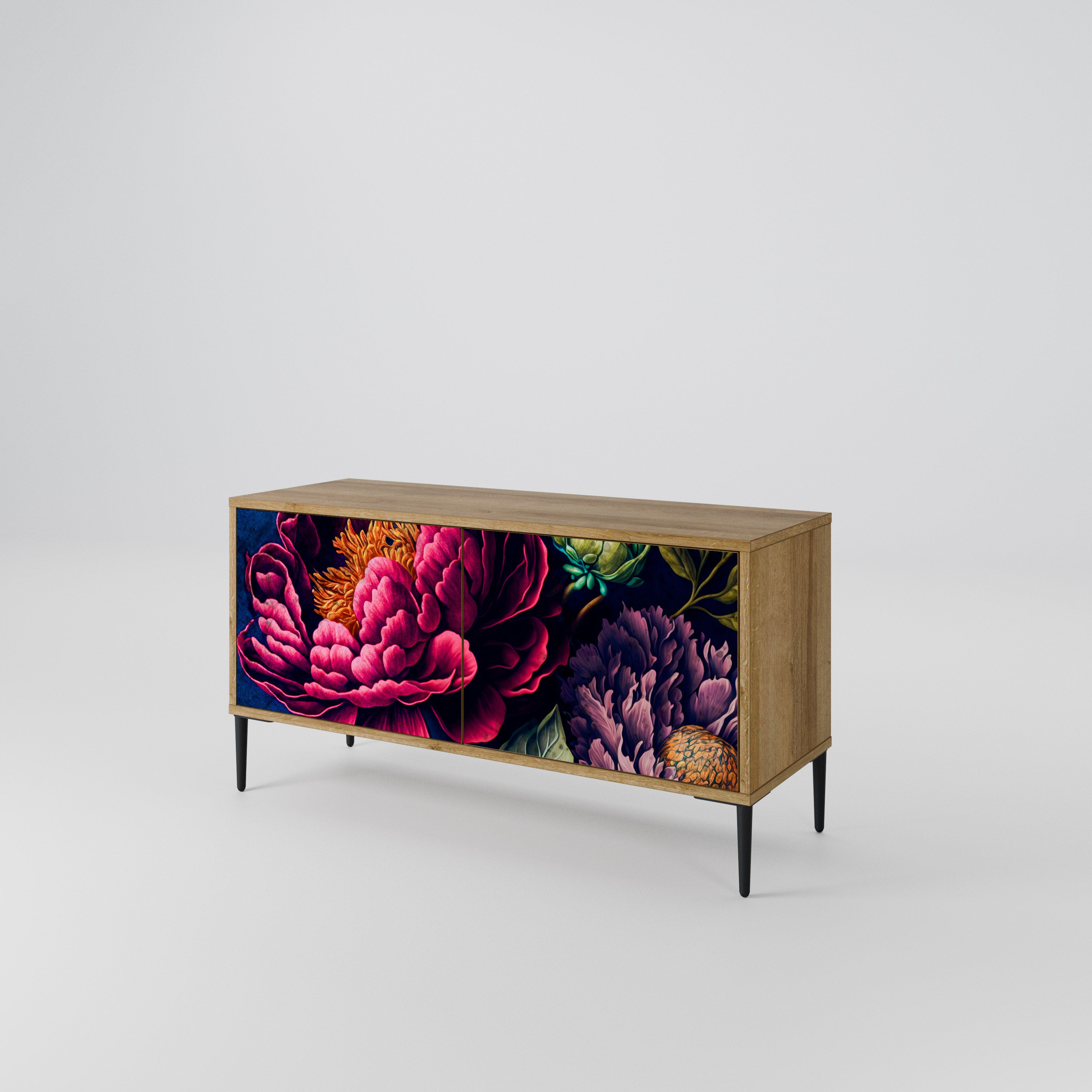 BLOOMING ELEGANCE Kompaktowa szafka RTV 2-drzwiowa