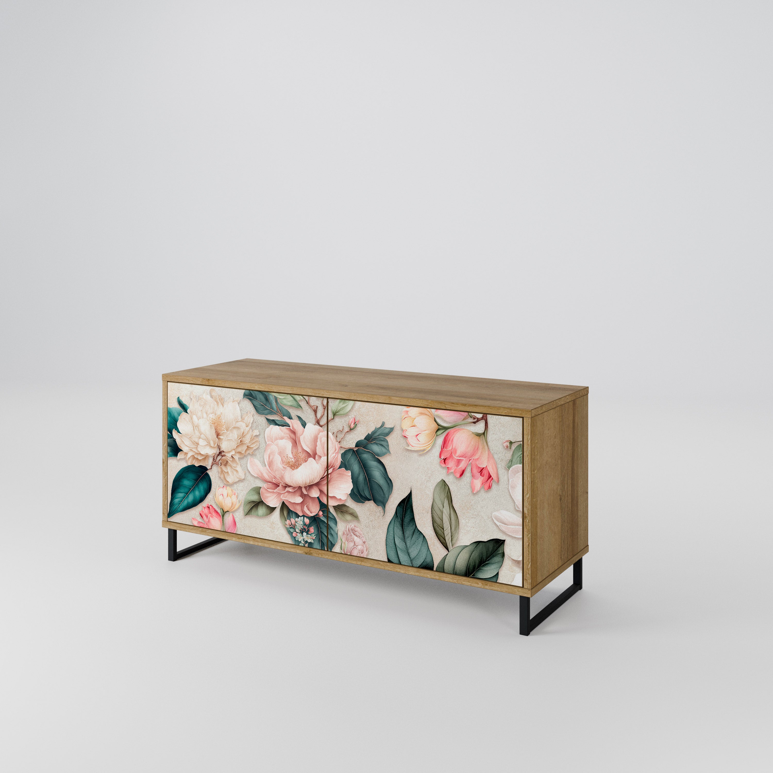 FLORAL GRACE Kompaktowa szafka RTV 2-drzwiowa