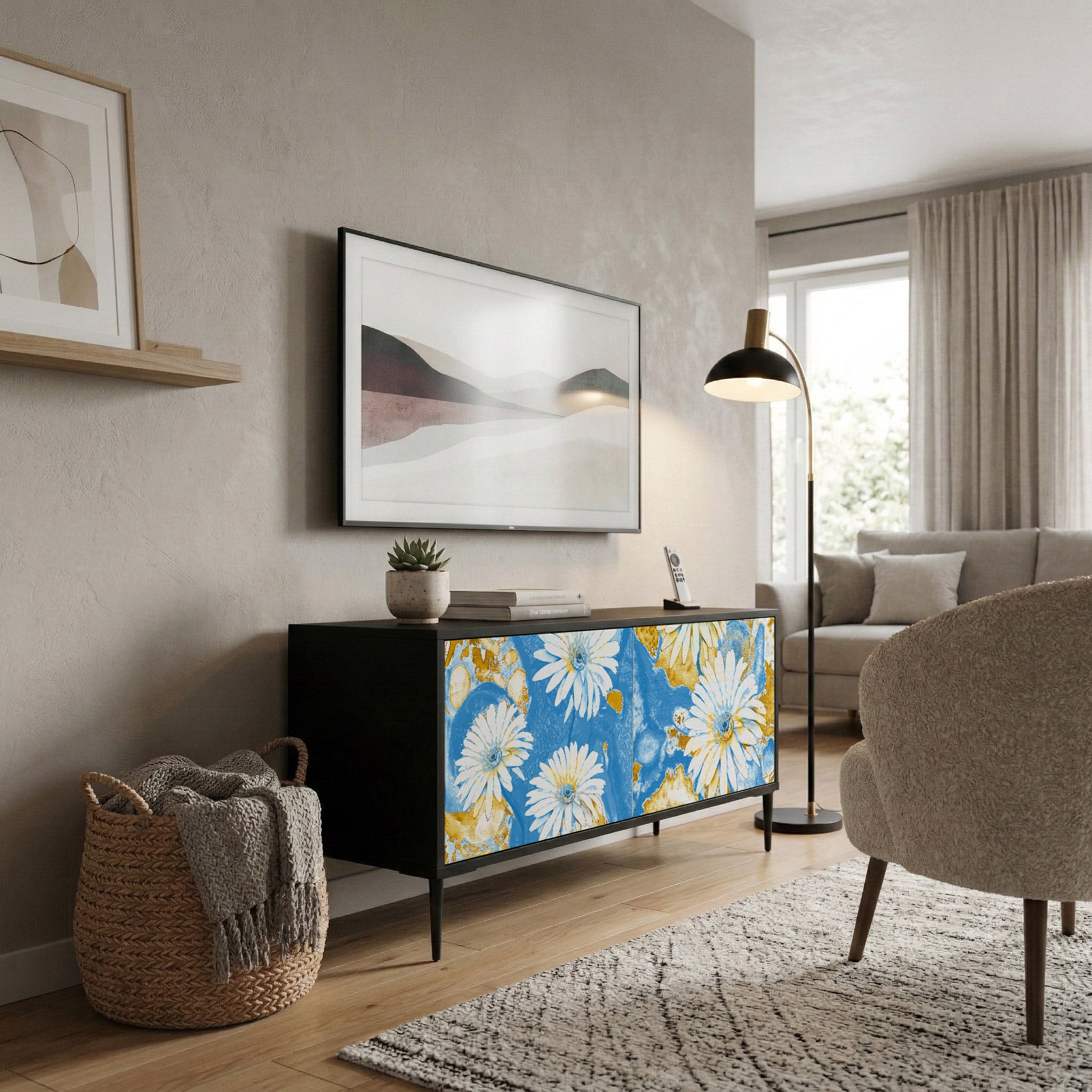DAISY LUXE Kompaktowa szafka RTV 2-drzwiowa