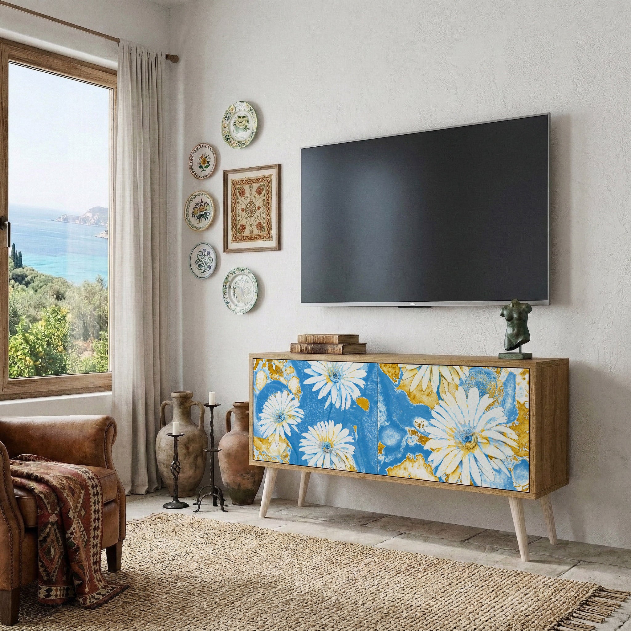 DAISY LUXE Kompaktowa szafka RTV 2-drzwiowa