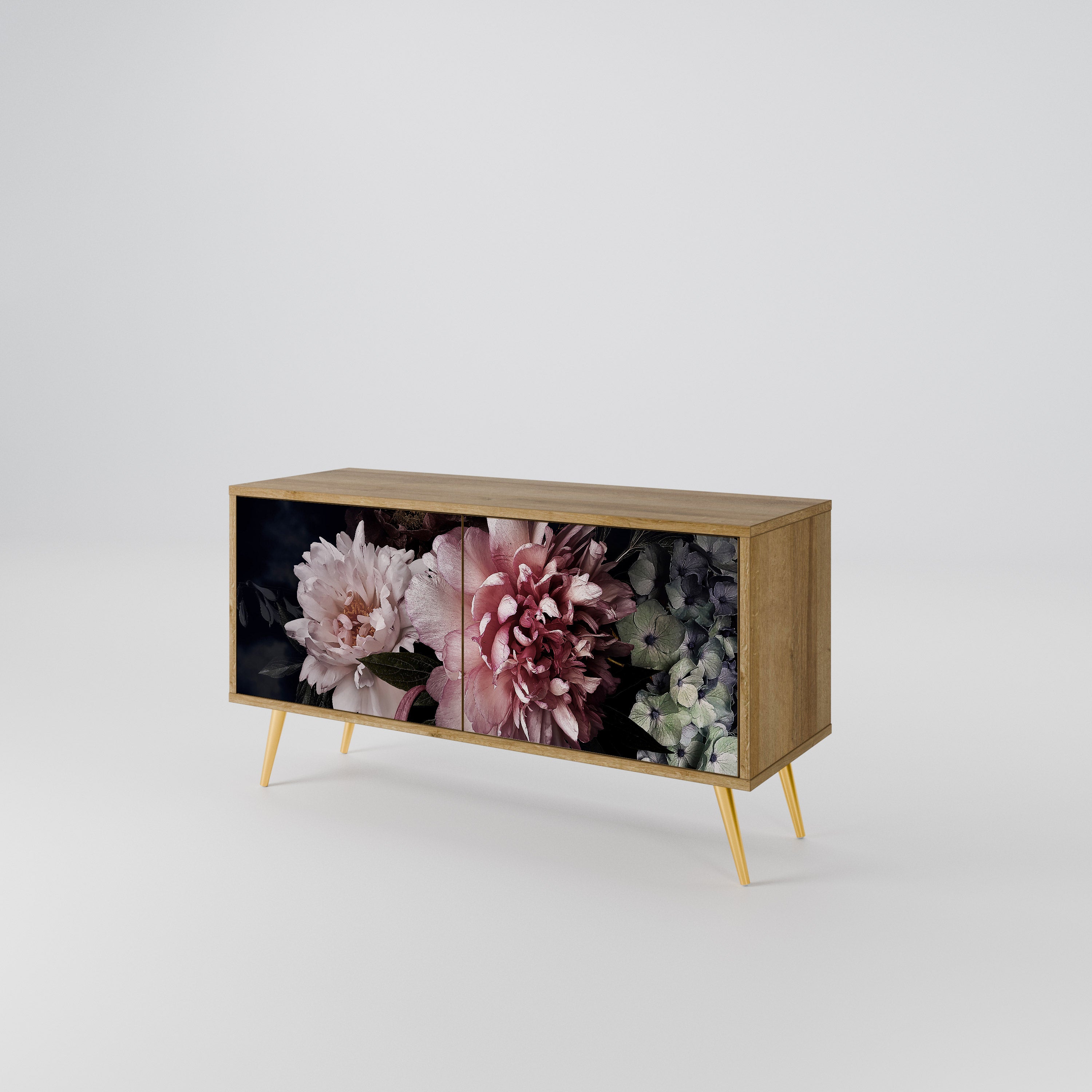 PURE BLOSSOM Kompaktowa szafka RTV 2-drzwiowa