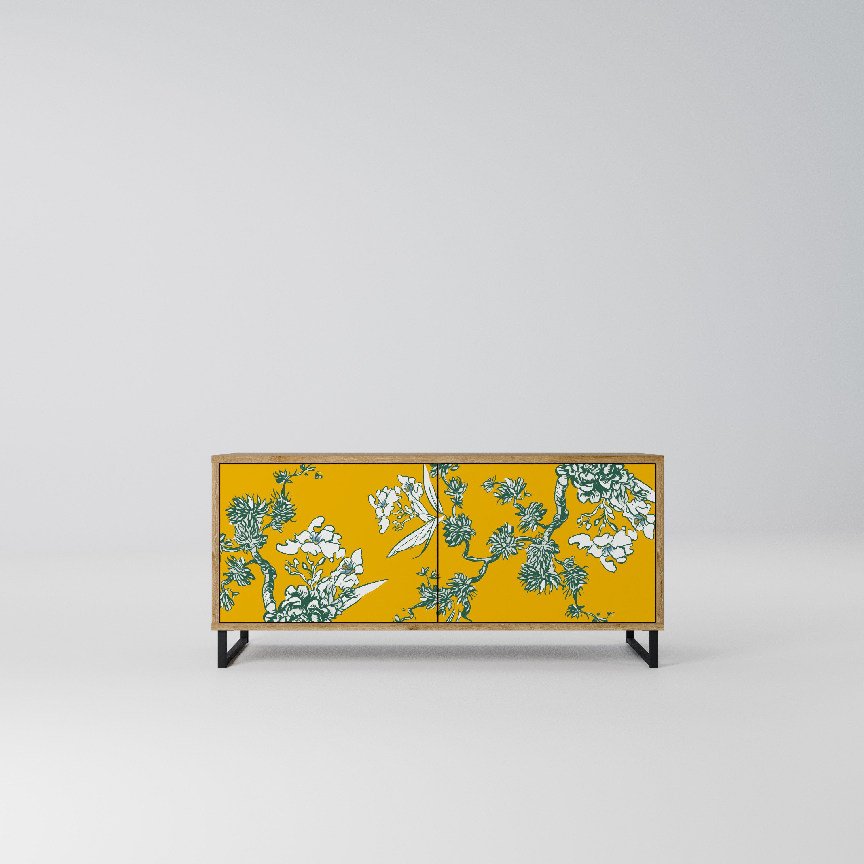 YELLOW CHINOISERIE Kompaktowa szafka RTV 2-drzwiowa