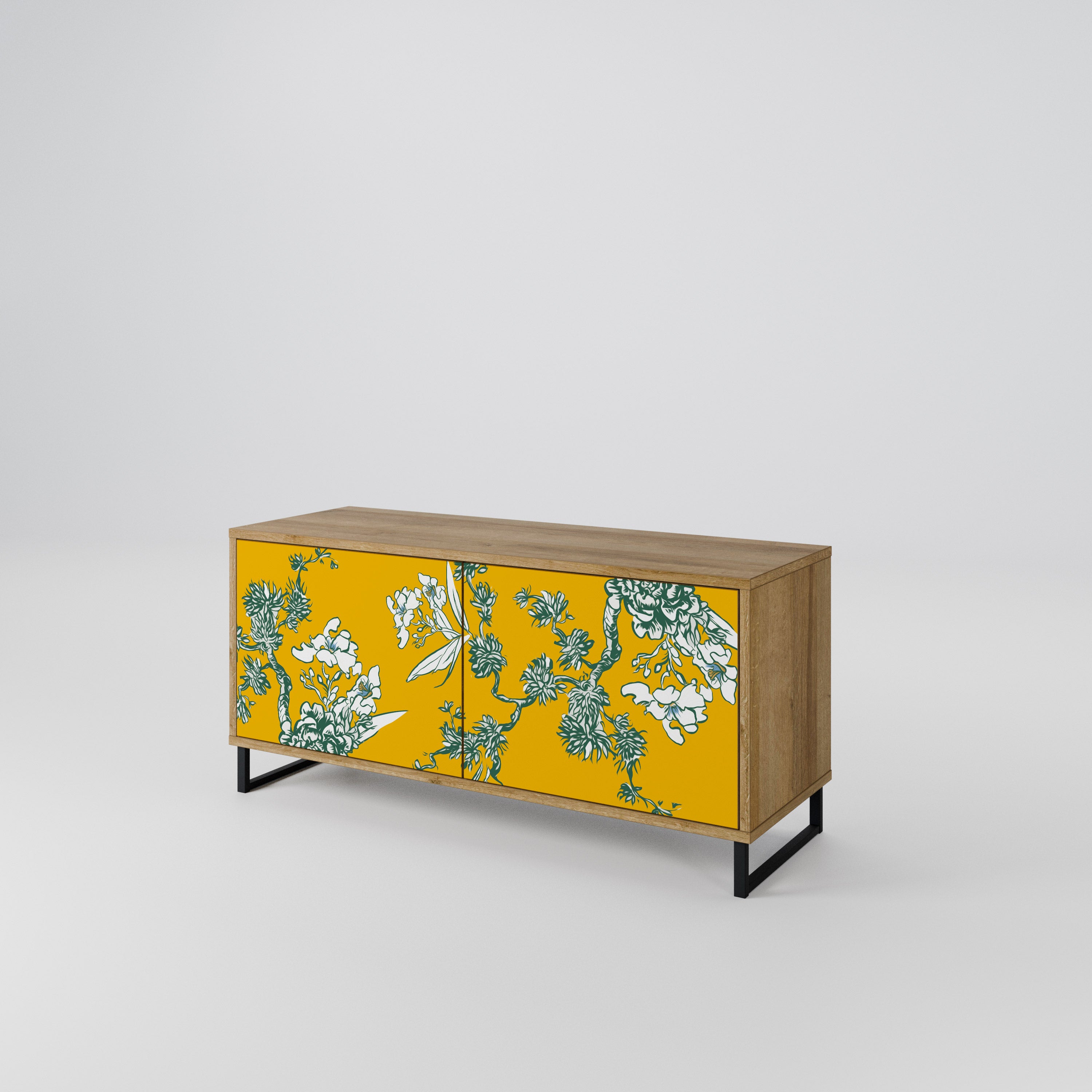 YELLOW CHINOISERIE Kompaktowa szafka RTV 2-drzwiowa