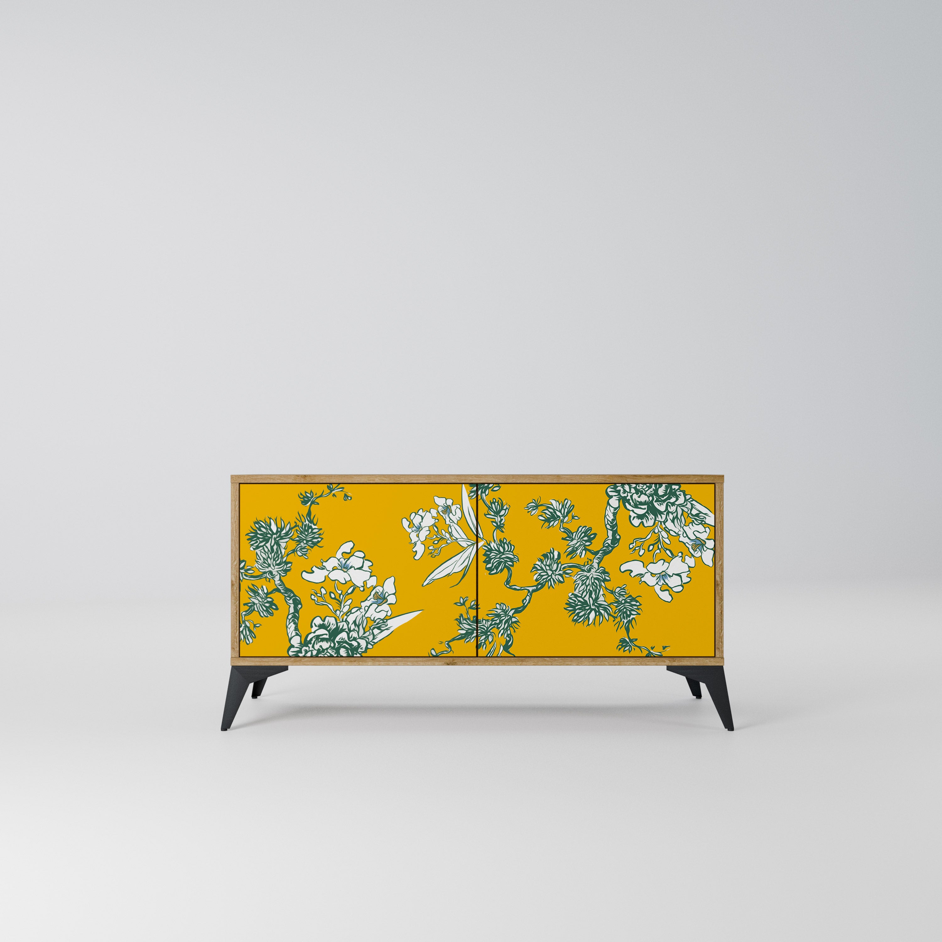 YELLOW CHINOISERIE Kompaktowa szafka RTV 2-drzwiowa
