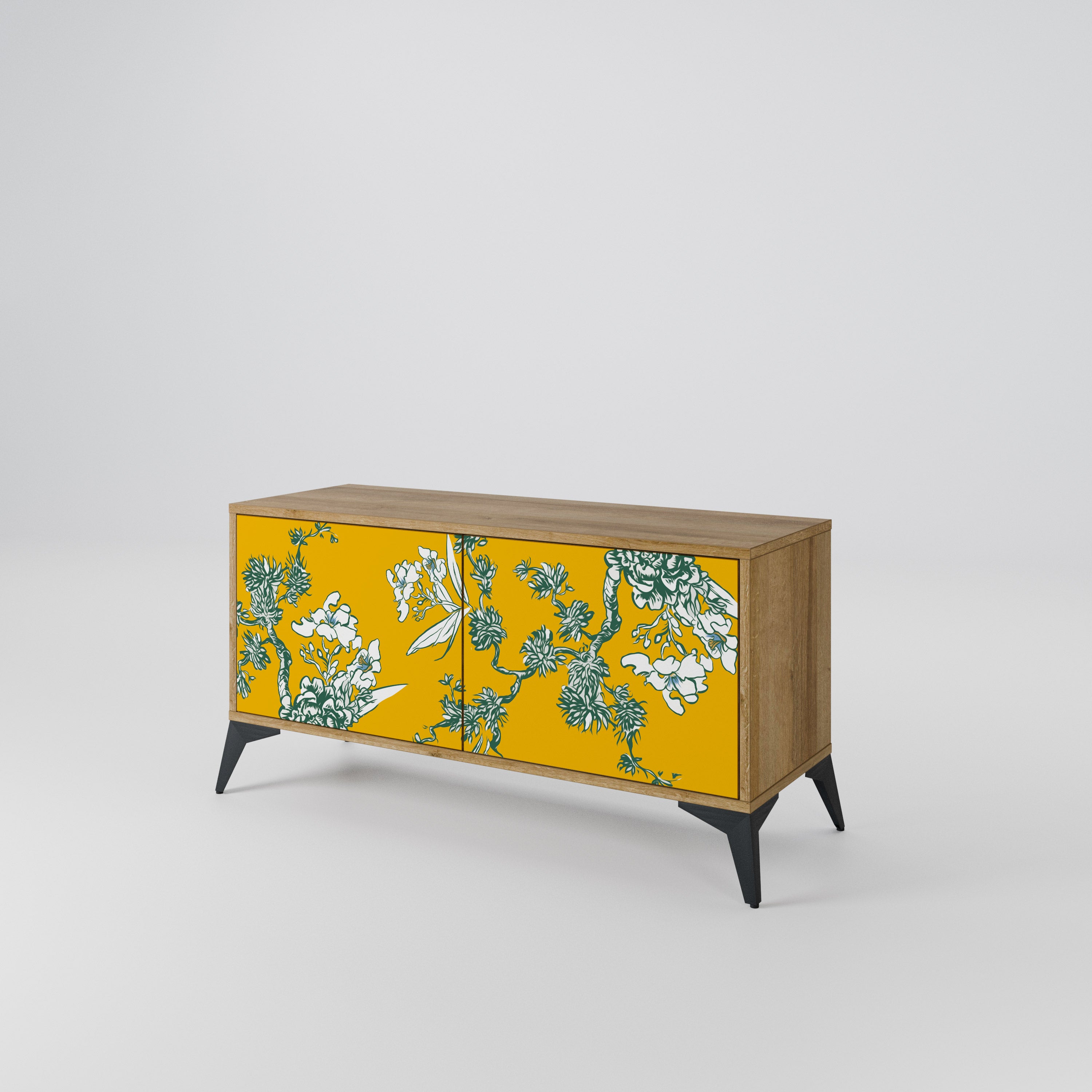 YELLOW CHINOISERIE Kompaktowa szafka RTV 2-drzwiowa