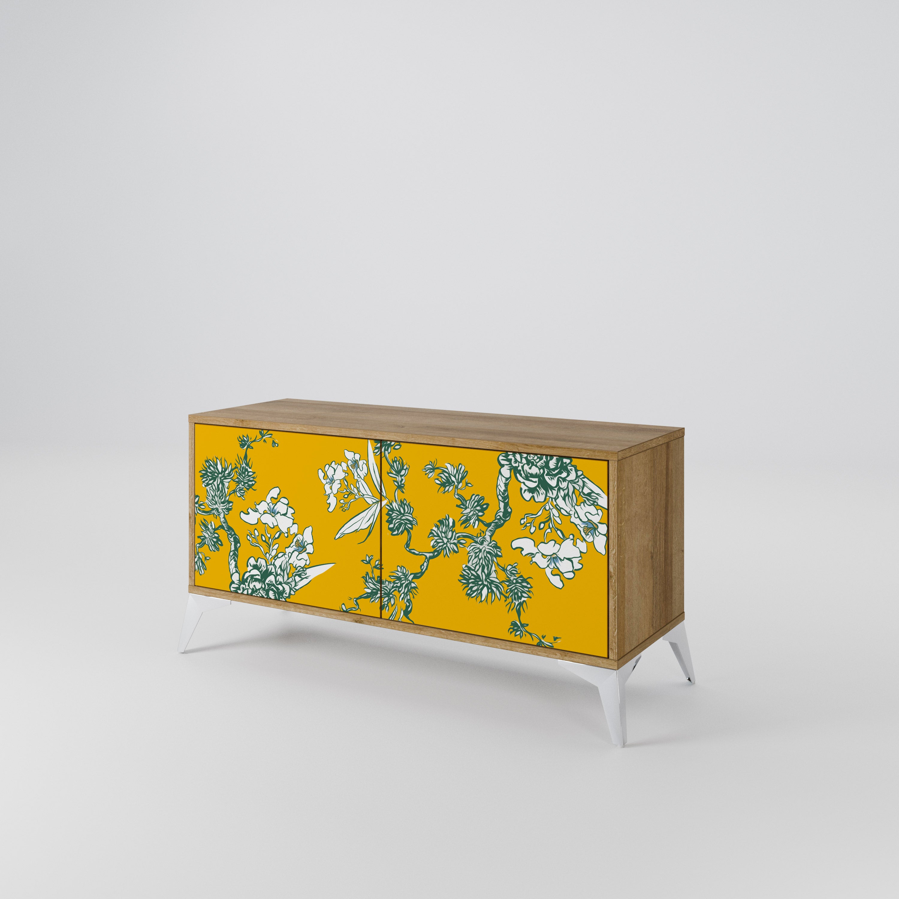 YELLOW CHINOISERIE Kompaktowa szafka RTV 2-drzwiowa