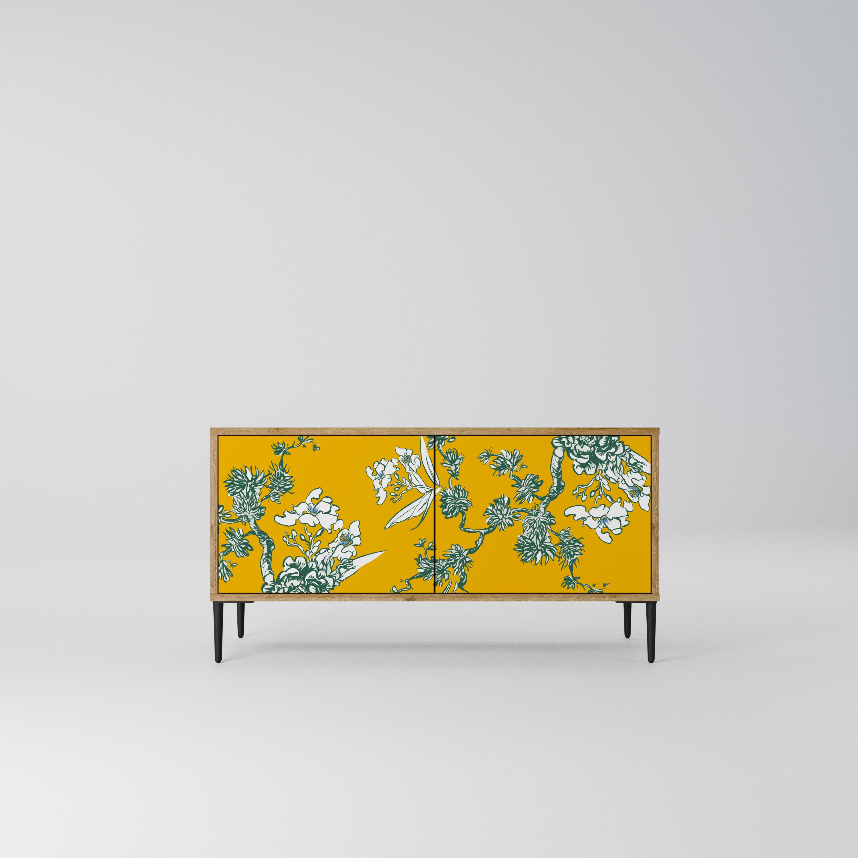 YELLOW CHINOISERIE Kompaktowa szafka RTV 2-drzwiowa