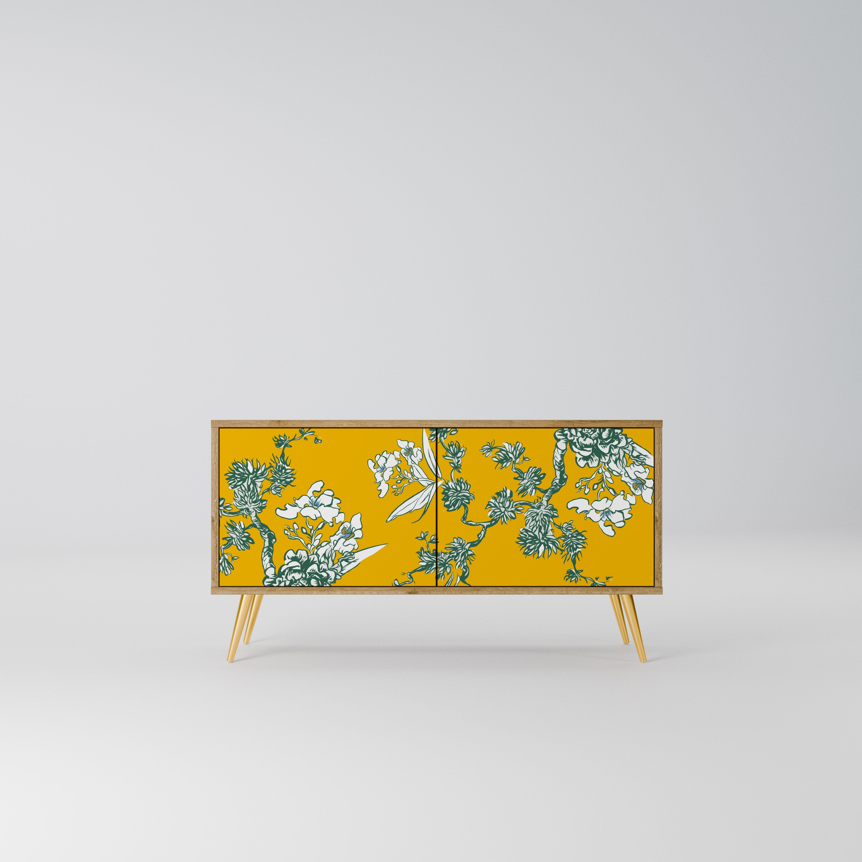YELLOW CHINOISERIE Kompaktowa szafka RTV 2-drzwiowa