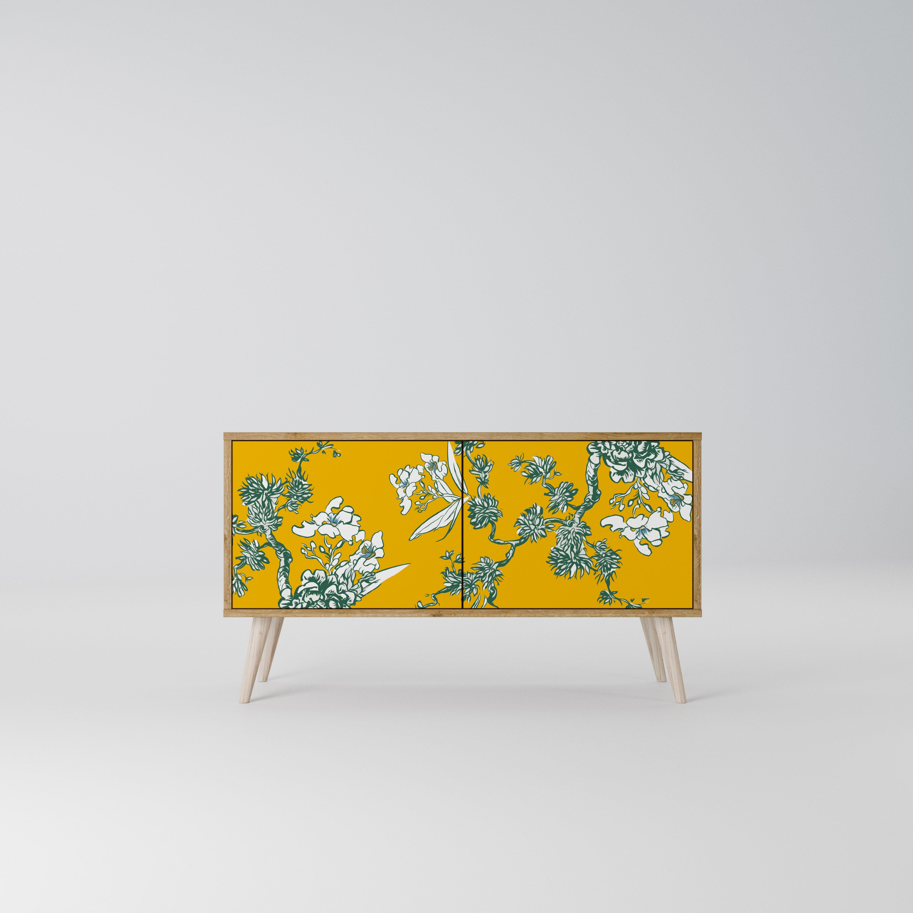 YELLOW CHINOISERIE Kompaktowa szafka RTV 2-drzwiowa