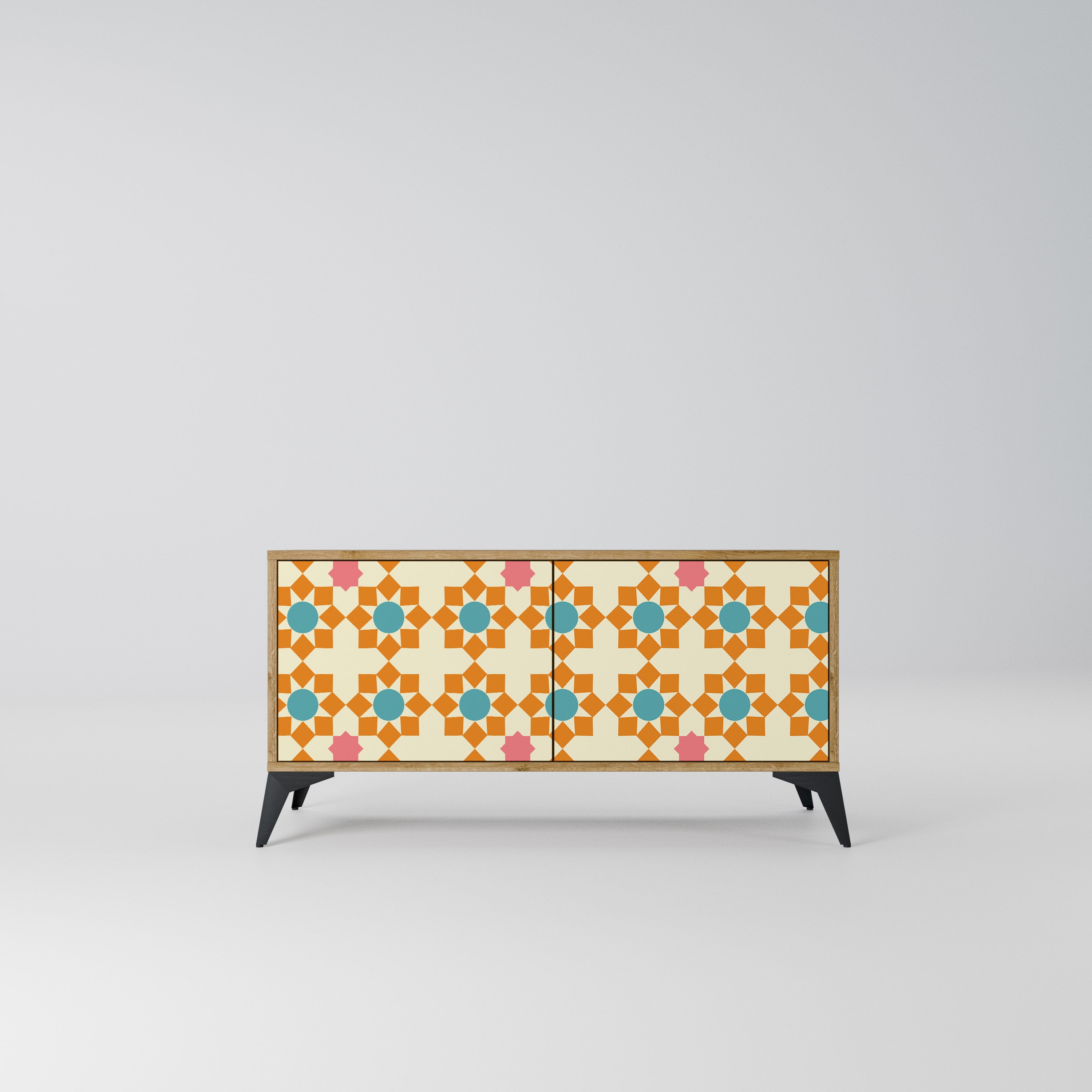 FLORAL DECOR Kompaktowa szafka RTV 2-drzwiowa