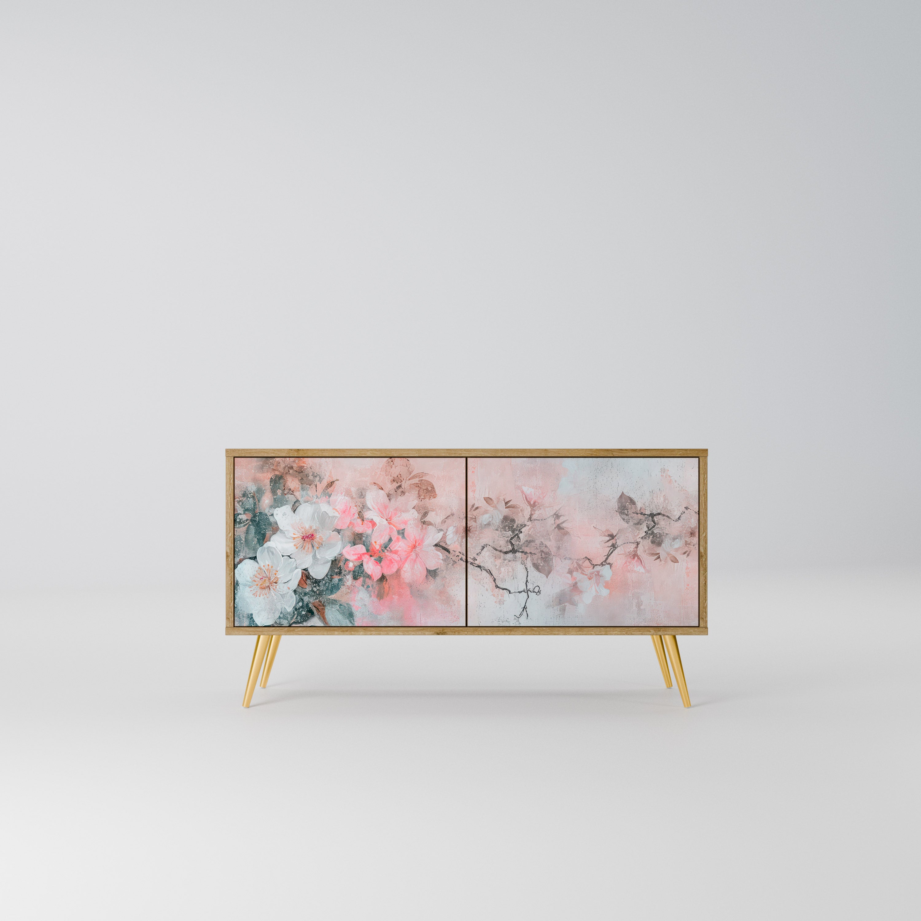 CHERRY BLOSSOM Kompaktowa szafka RTV 2-drzwiowa