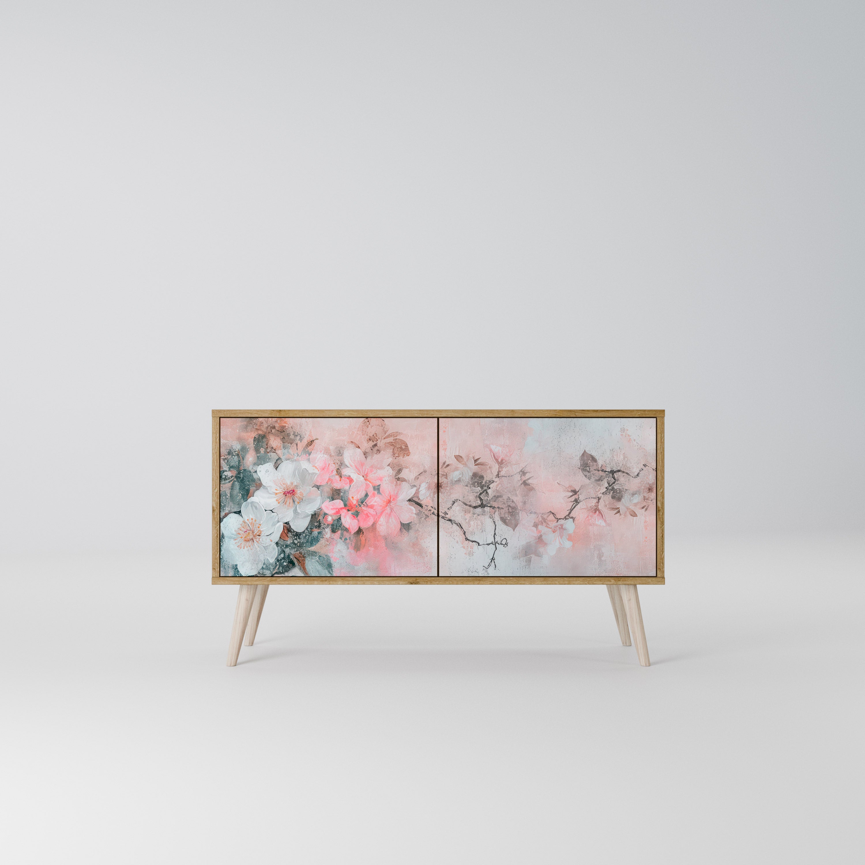 CHERRY BLOSSOM Kompaktowa szafka RTV 2-drzwiowa