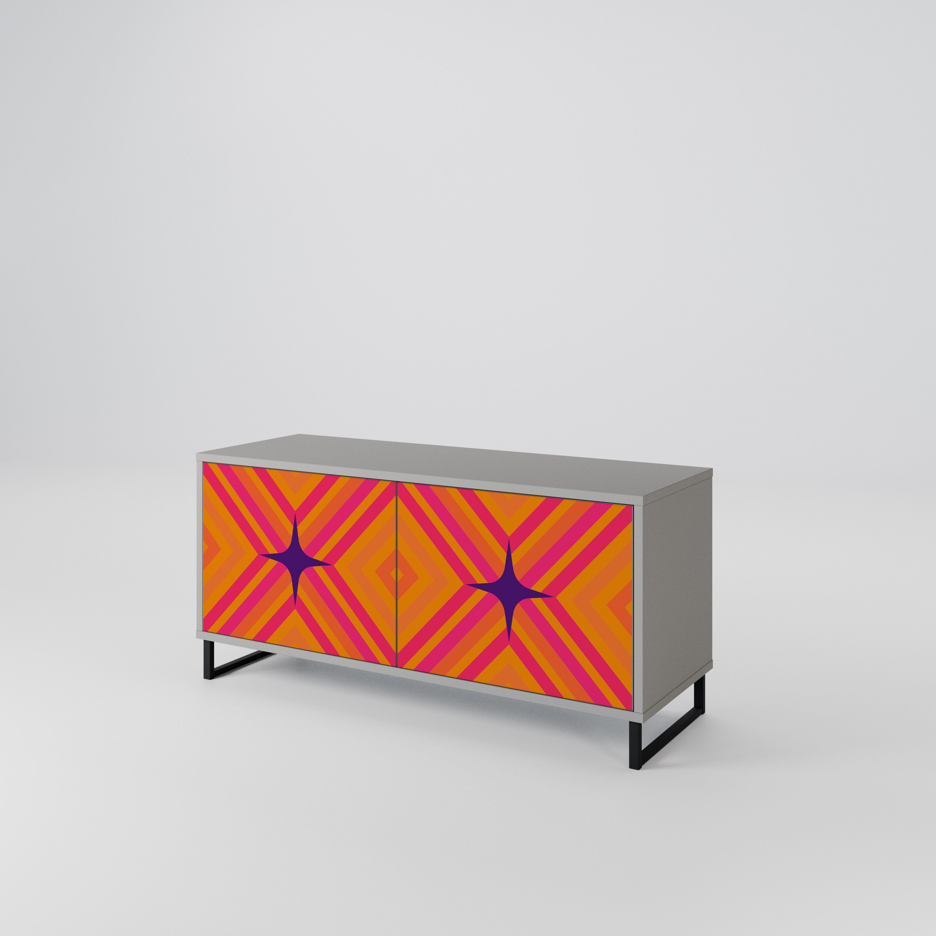 GEOMETRIC BRILLIANCE Kompaktowa szafka RTV 2-drzwiowa