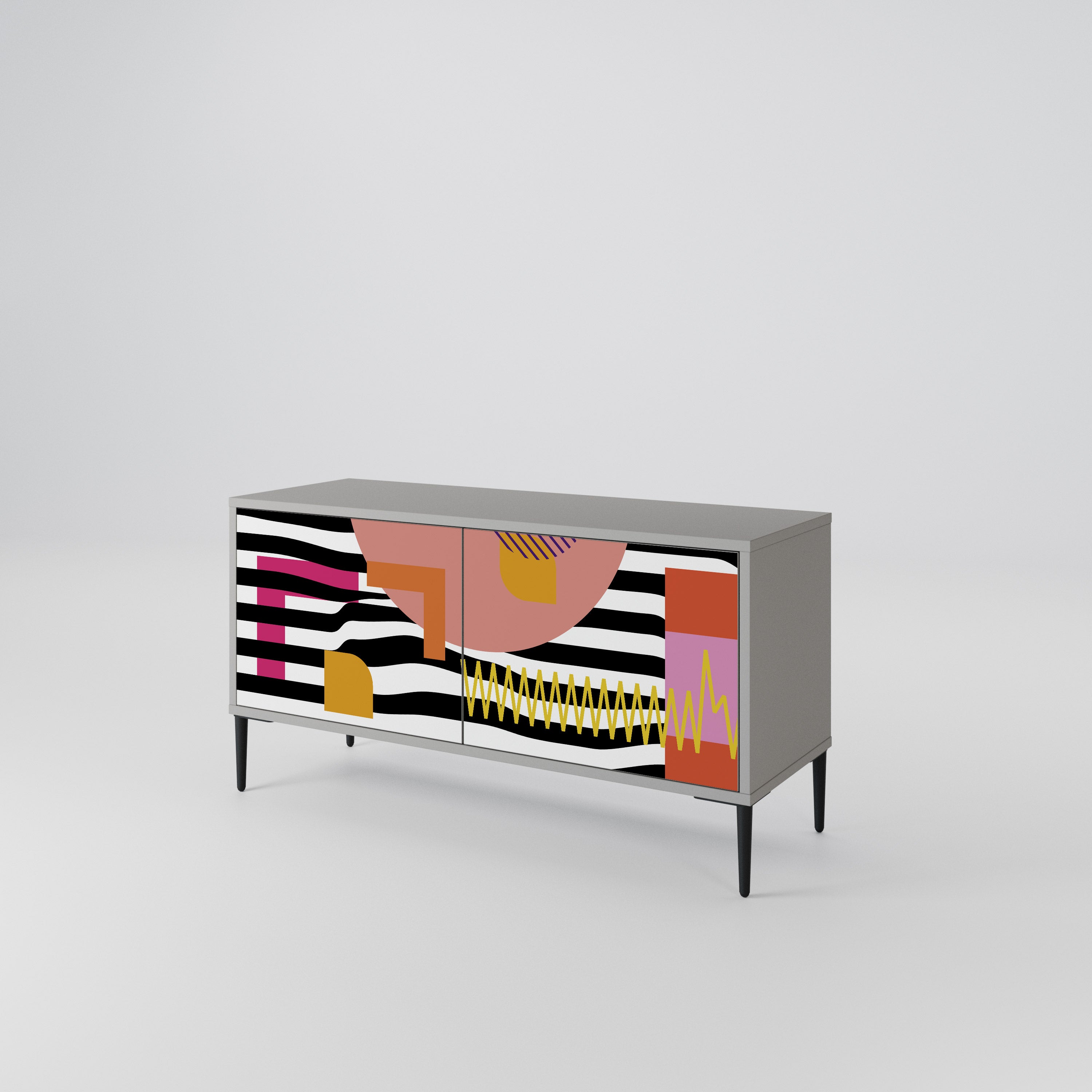 CHROMATIC ABSTRACT Kompaktowa szafka RTV 2-drzwiowa