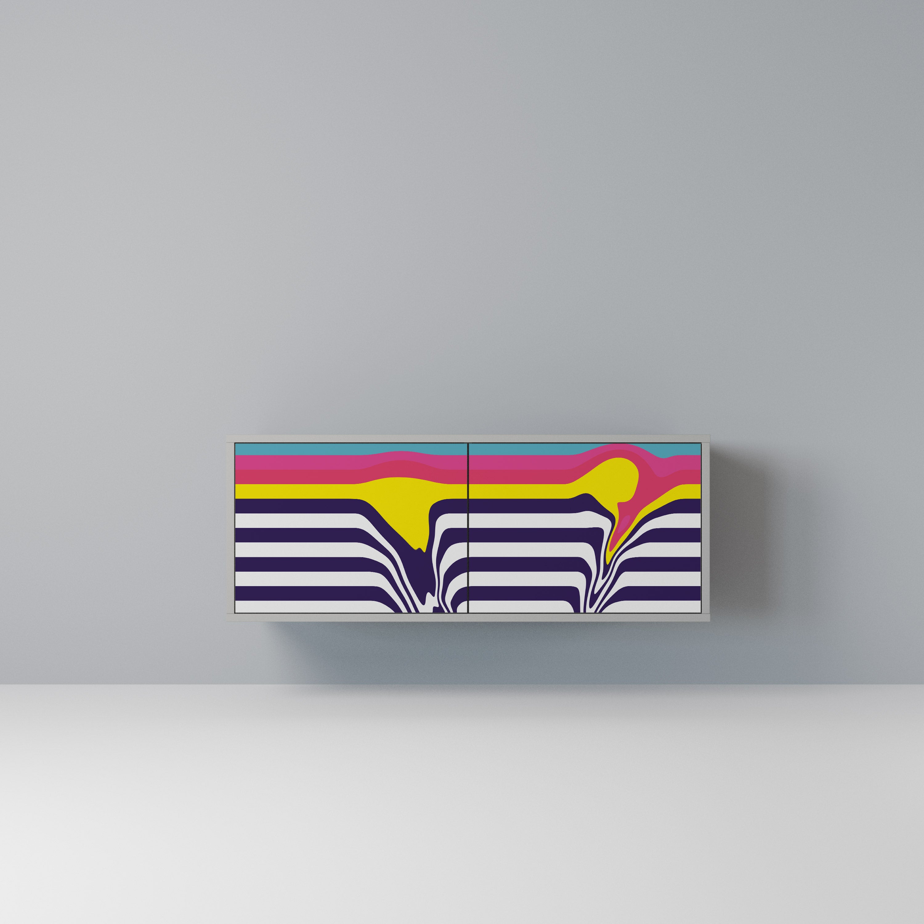 COLORFUL DIVERSION Kompaktowa szafka RTV 2-drzwiowa