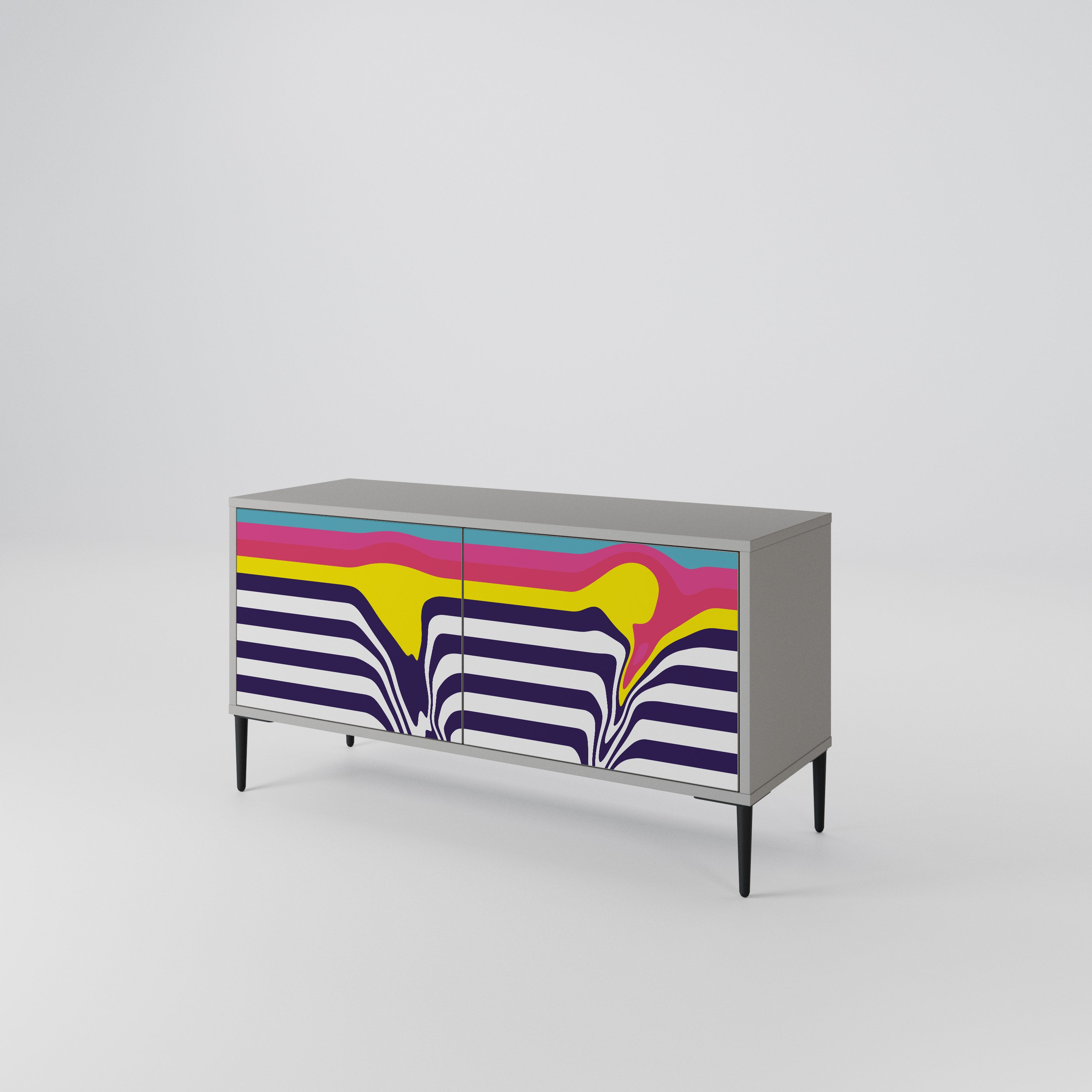 COLORFUL DIVERSION Kompaktowa szafka RTV 2-drzwiowa