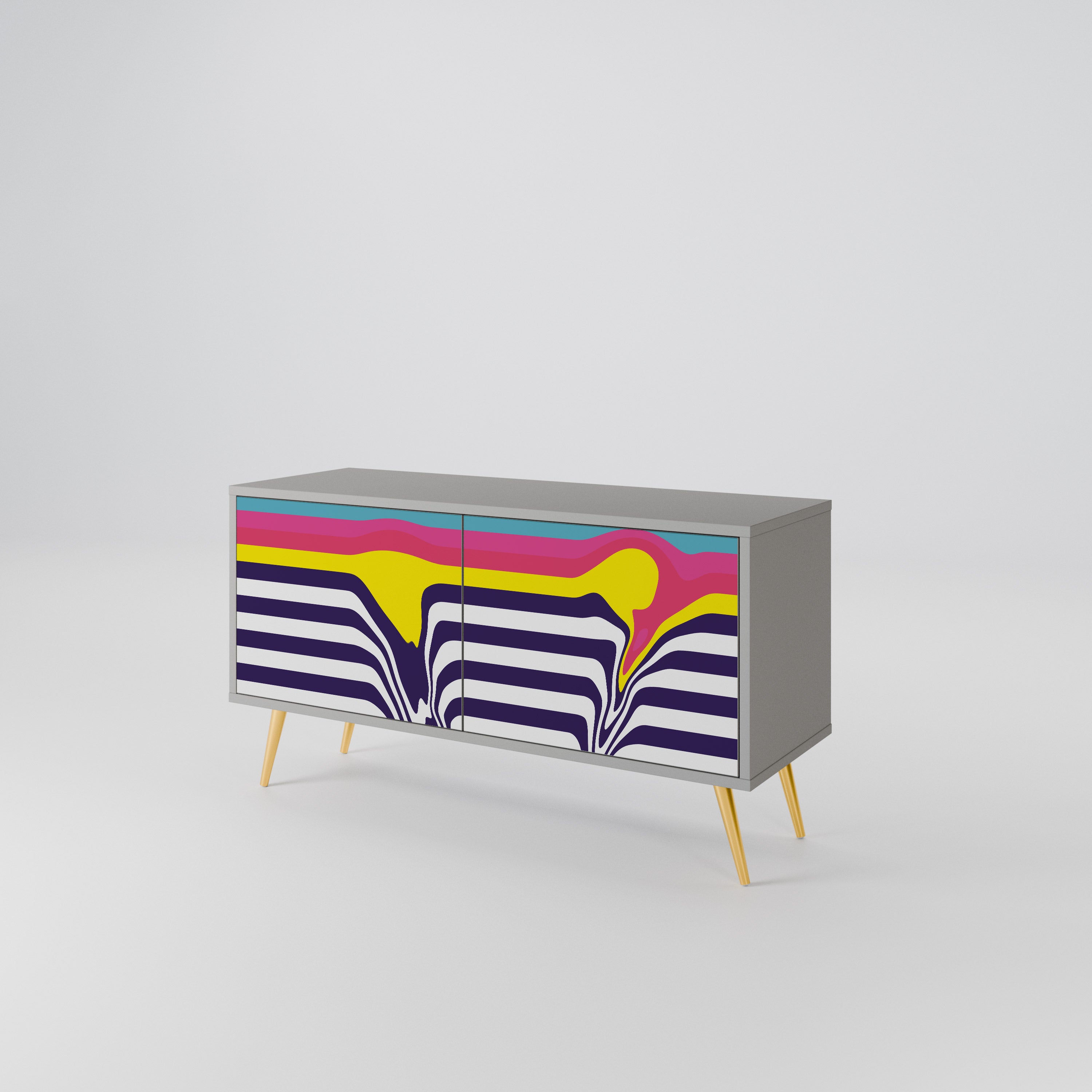 COLORFUL DIVERSION Kompaktowa szafka RTV 2-drzwiowa