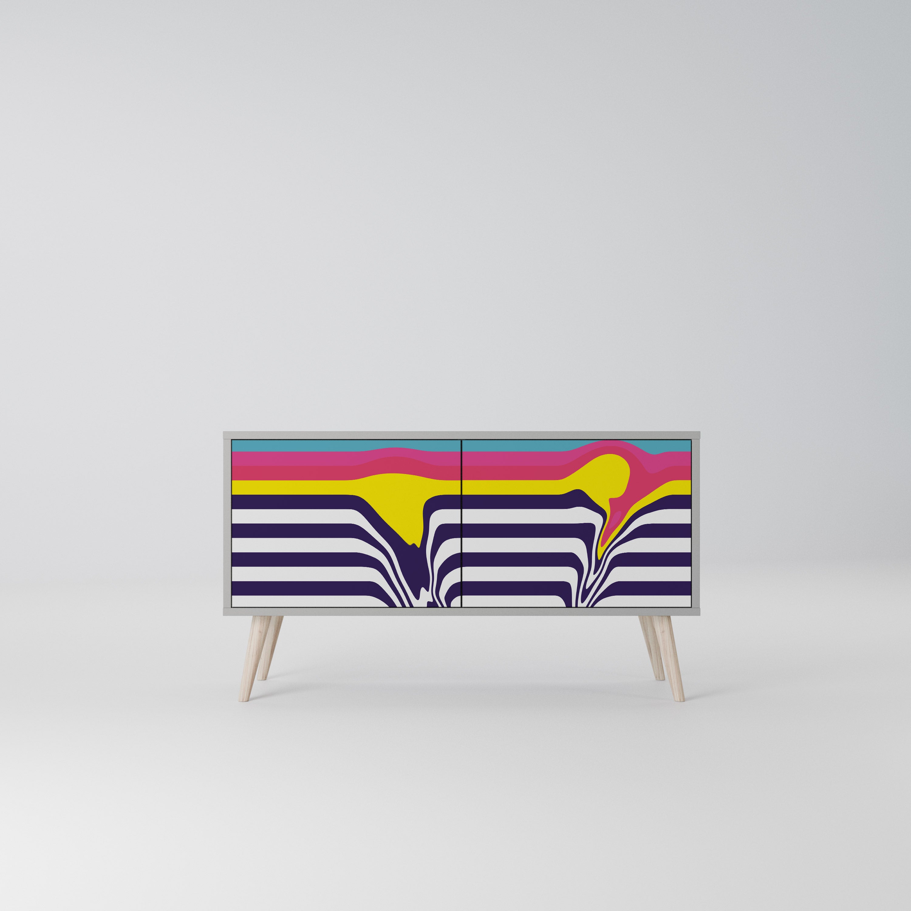 COLORFUL DIVERSION Kompaktowa szafka RTV 2-drzwiowa