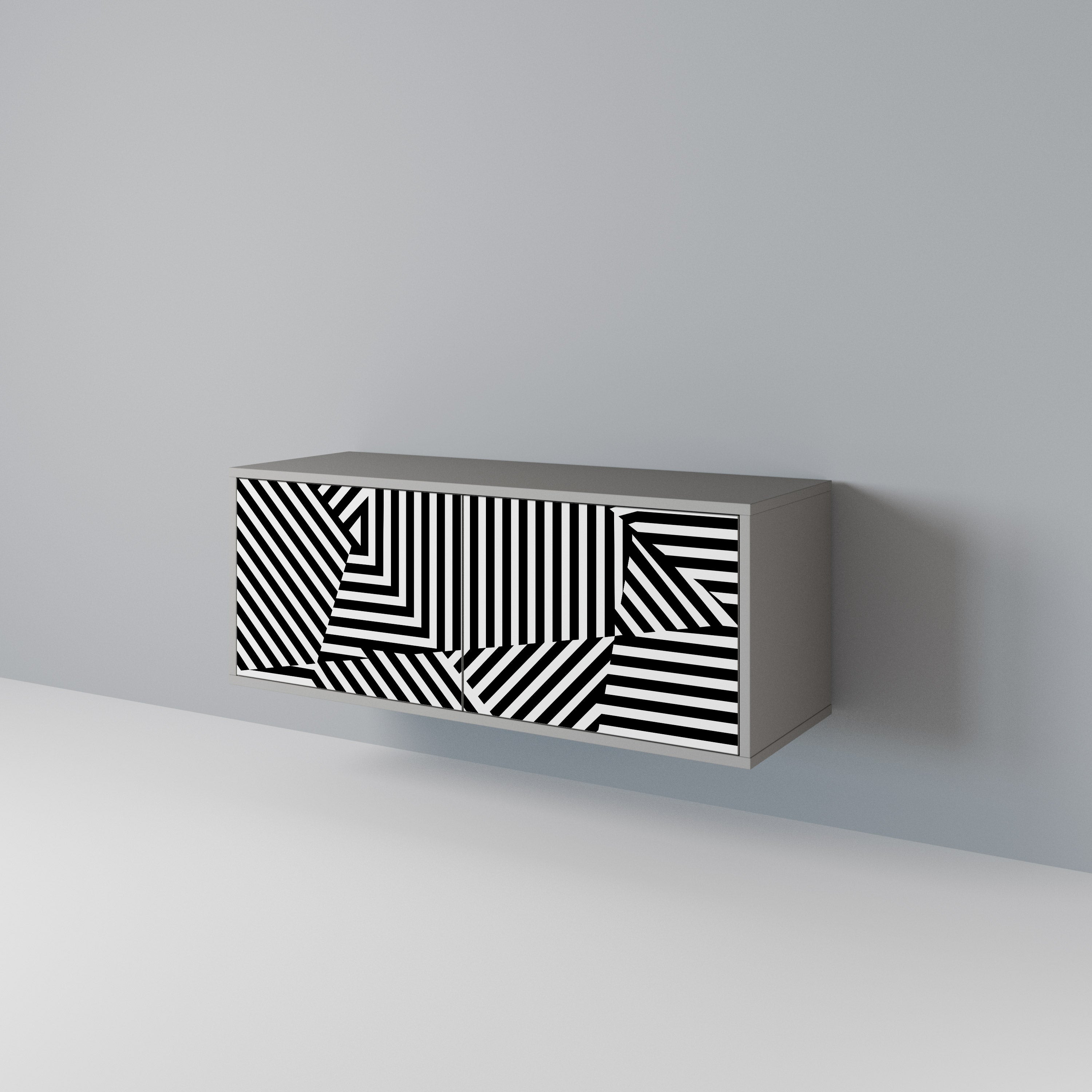 ILLUSIONARY LATTICE Kompaktowa szafka RTV 2-drzwiowa