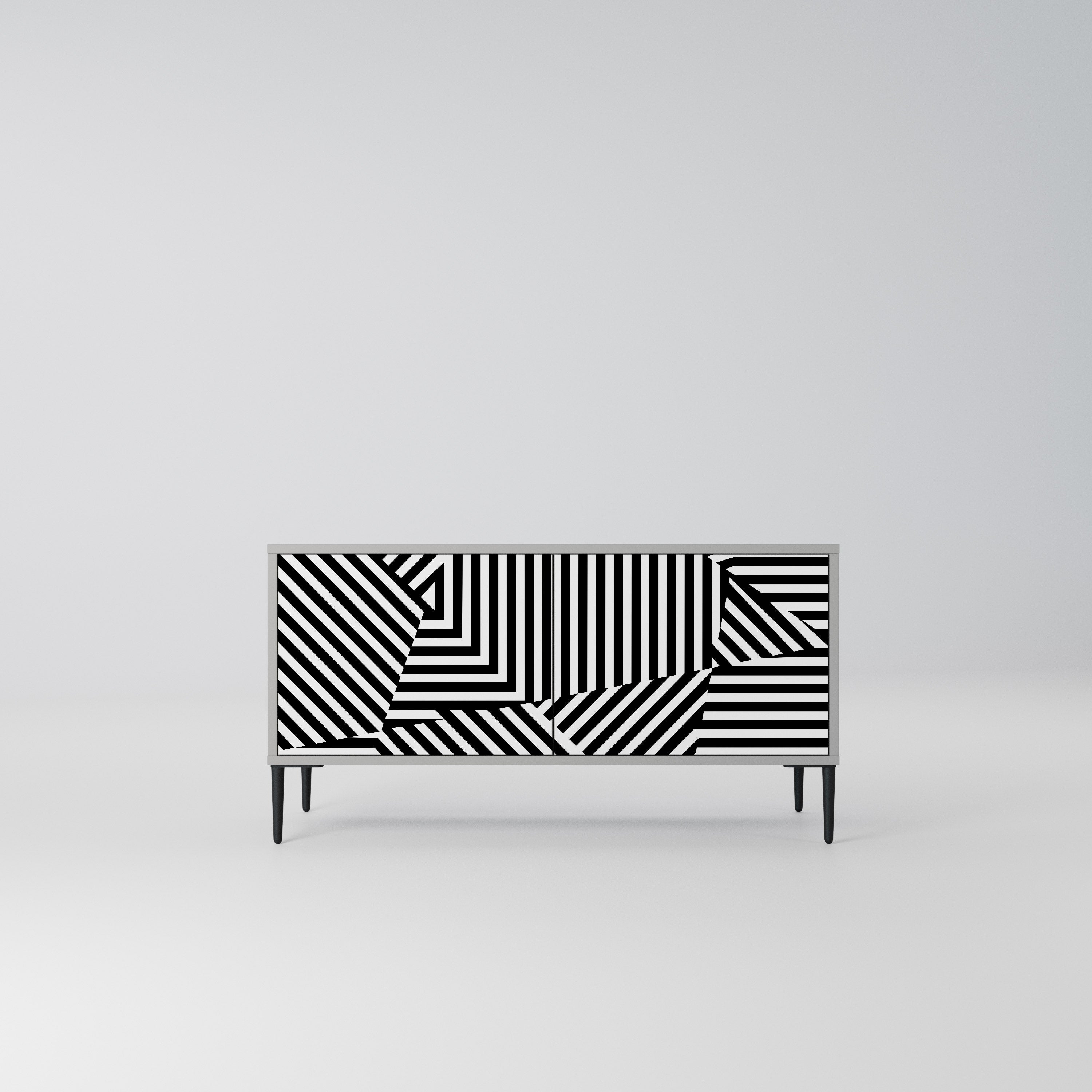 ILLUSIONARY LATTICE Kompaktowa szafka RTV 2-drzwiowa