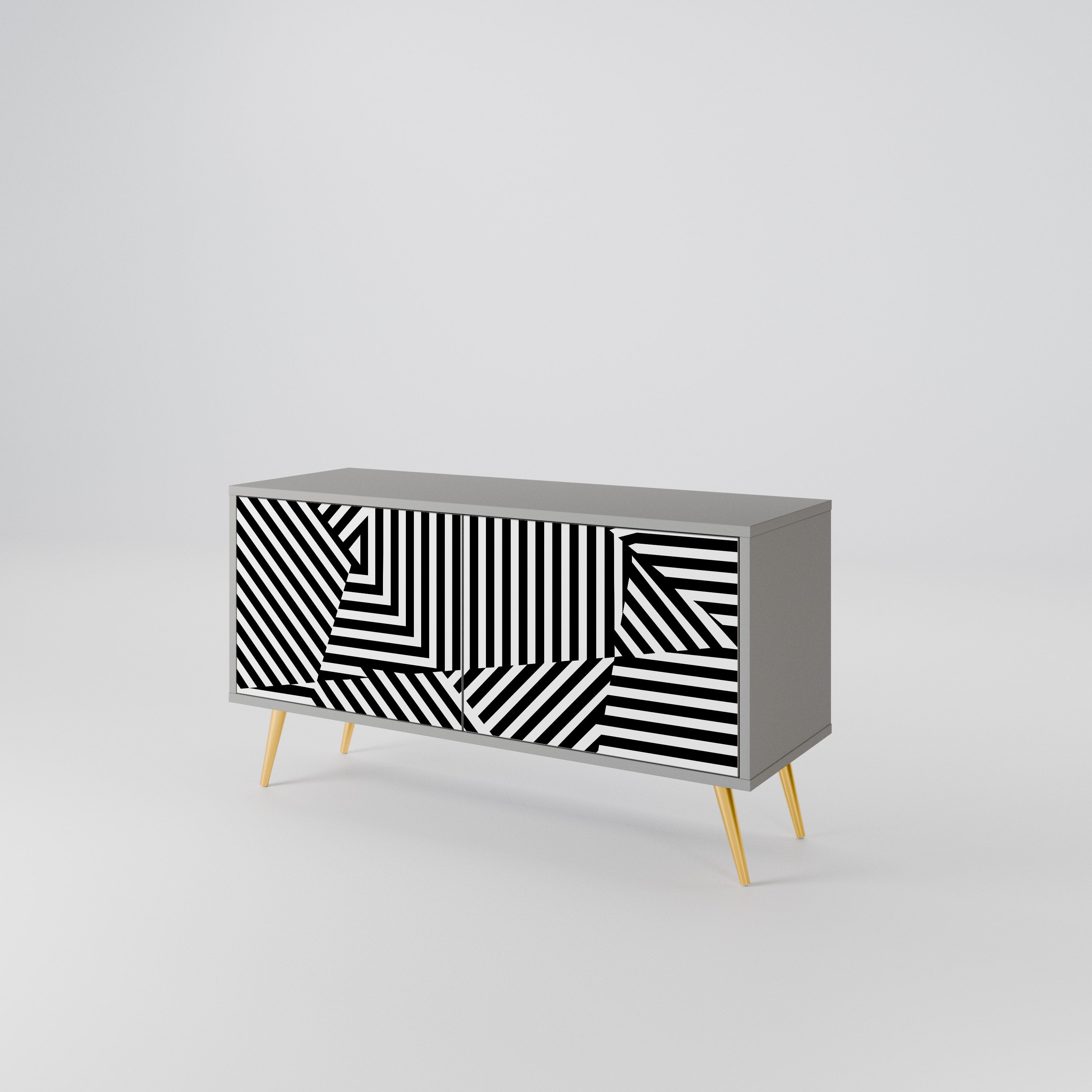 ILLUSIONARY LATTICE Kompaktowa szafka RTV 2-drzwiowa