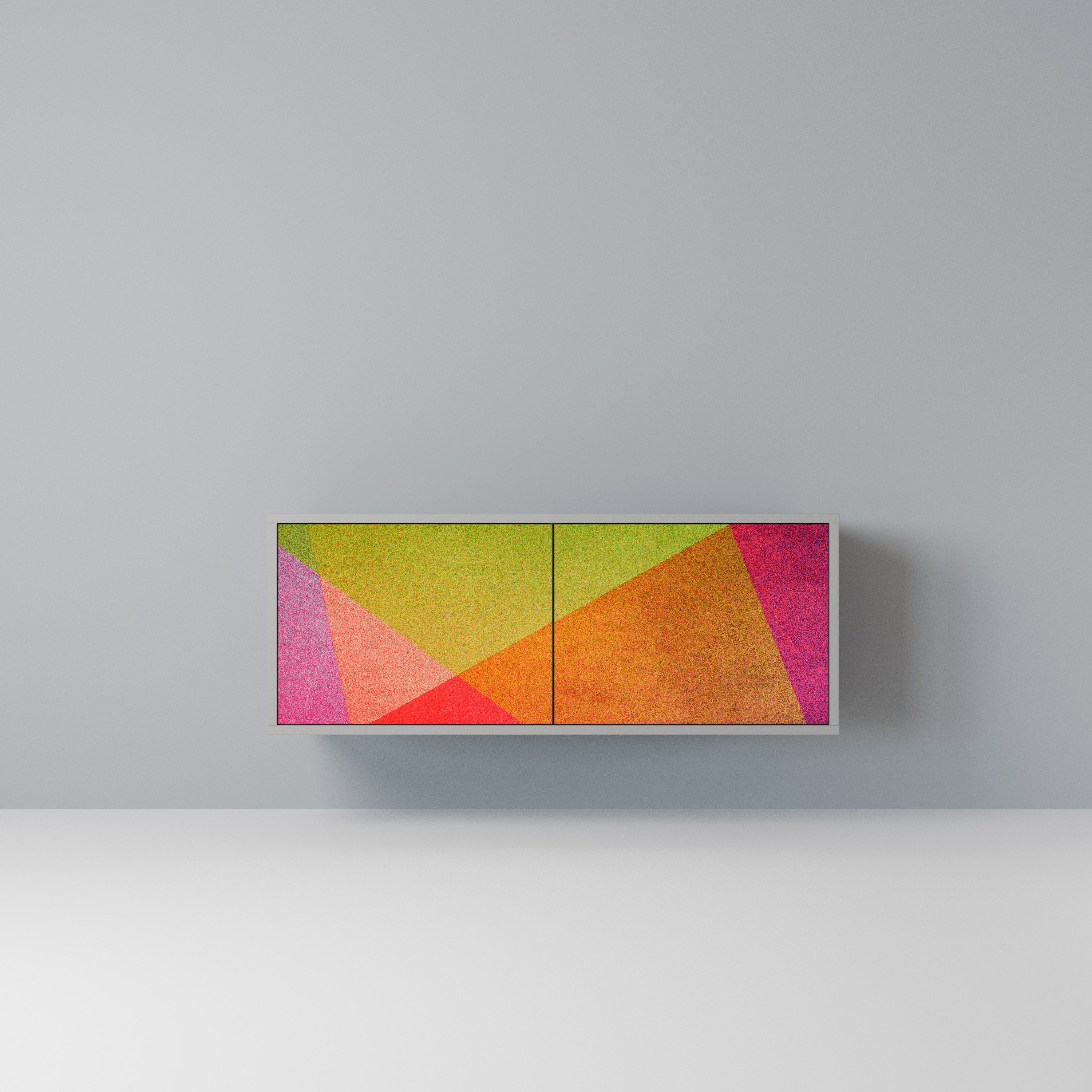 VIVID GEOMETRY Kompaktowa szafka RTV 2-drzwiowa
