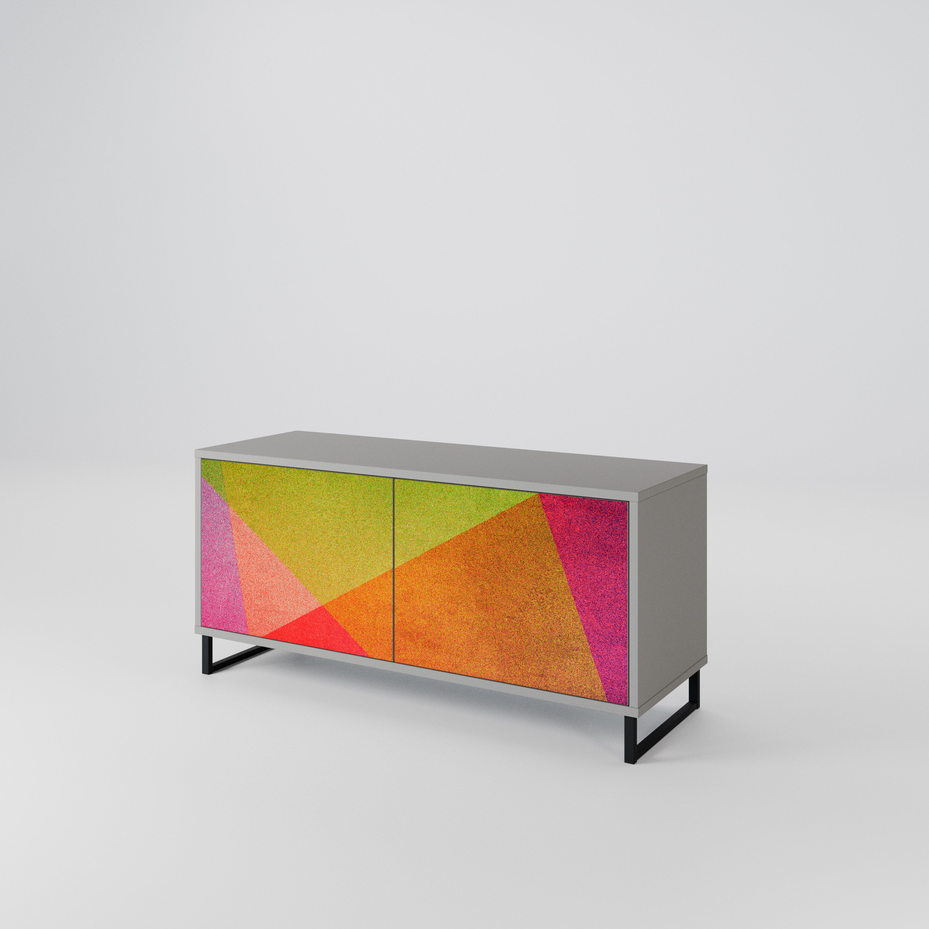 VIVID GEOMETRY Kompaktowa szafka RTV 2-drzwiowa