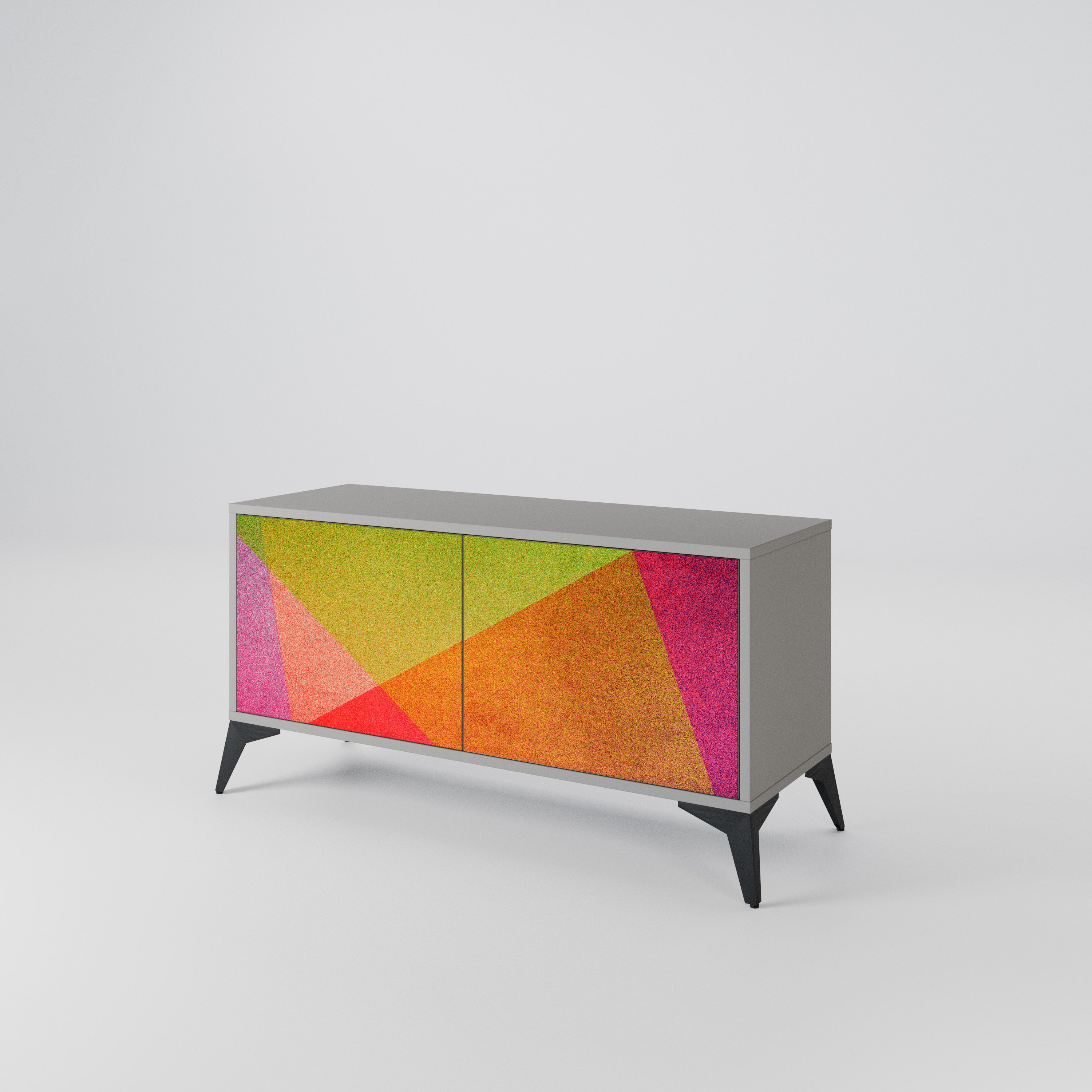 VIVID GEOMETRY Kompaktowa szafka RTV 2-drzwiowa