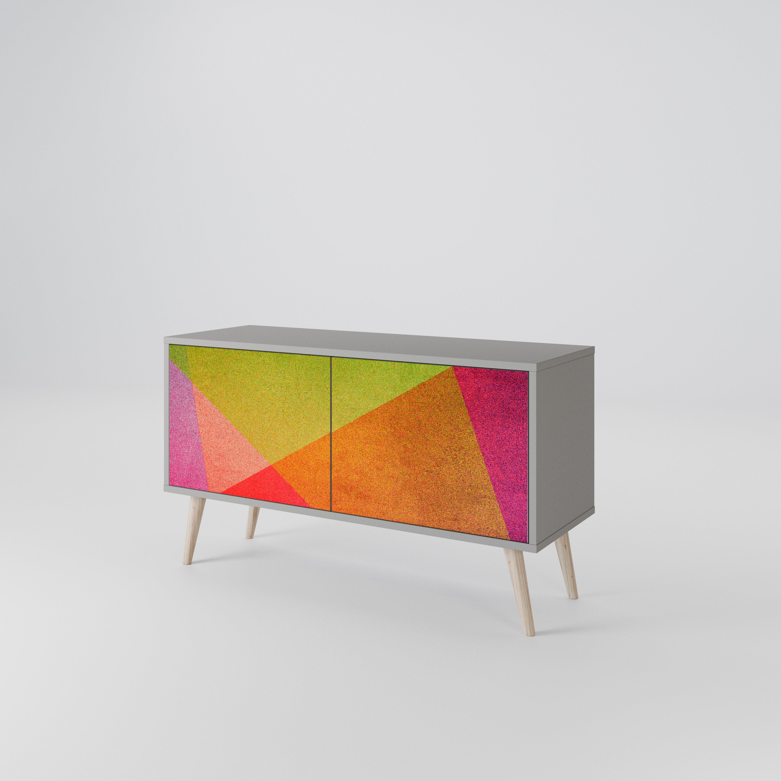 VIVID GEOMETRY Kompaktowa szafka RTV 2-drzwiowa
