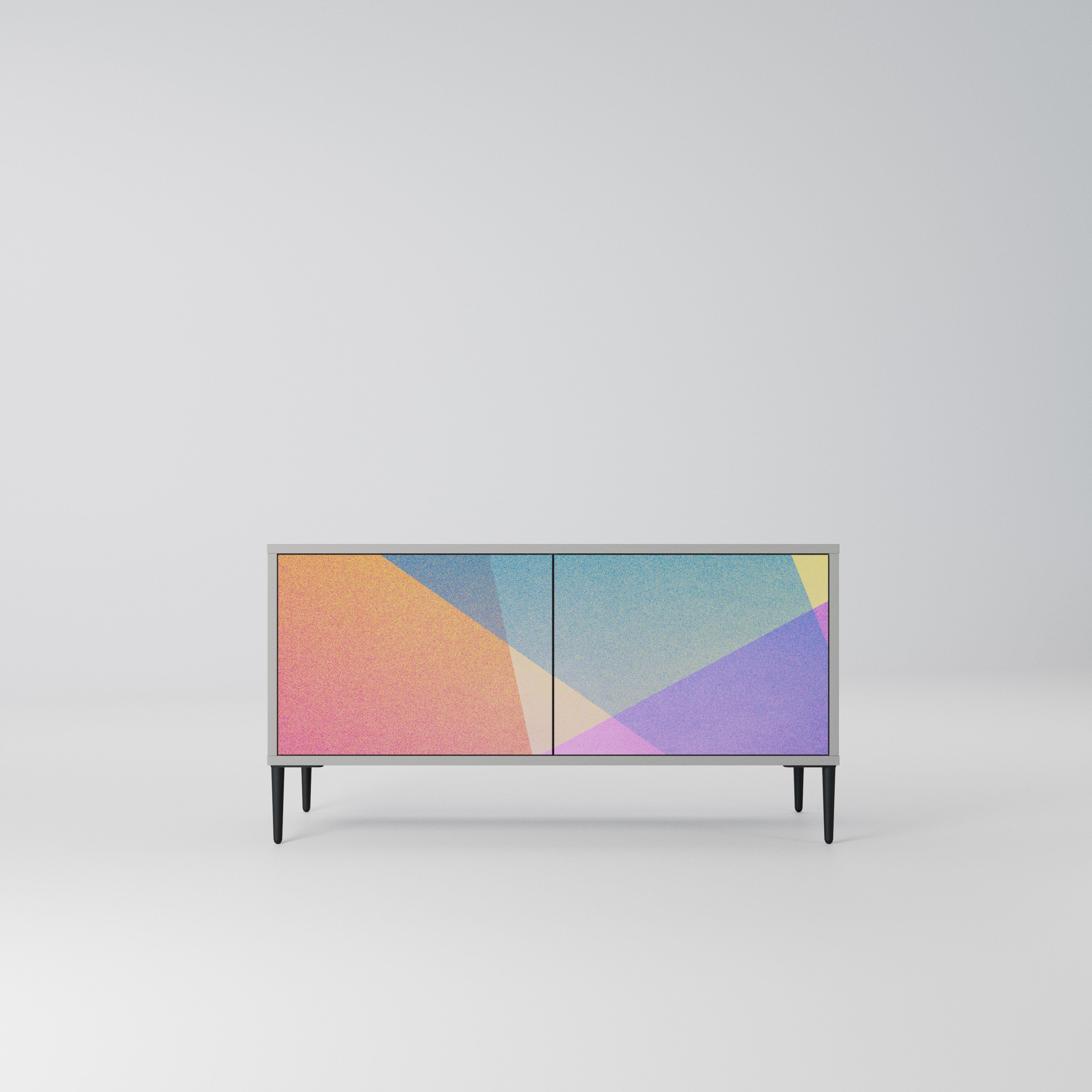 BRIGHT GEOMETRY Kompaktowa szafka RTV 2-drzwiowa