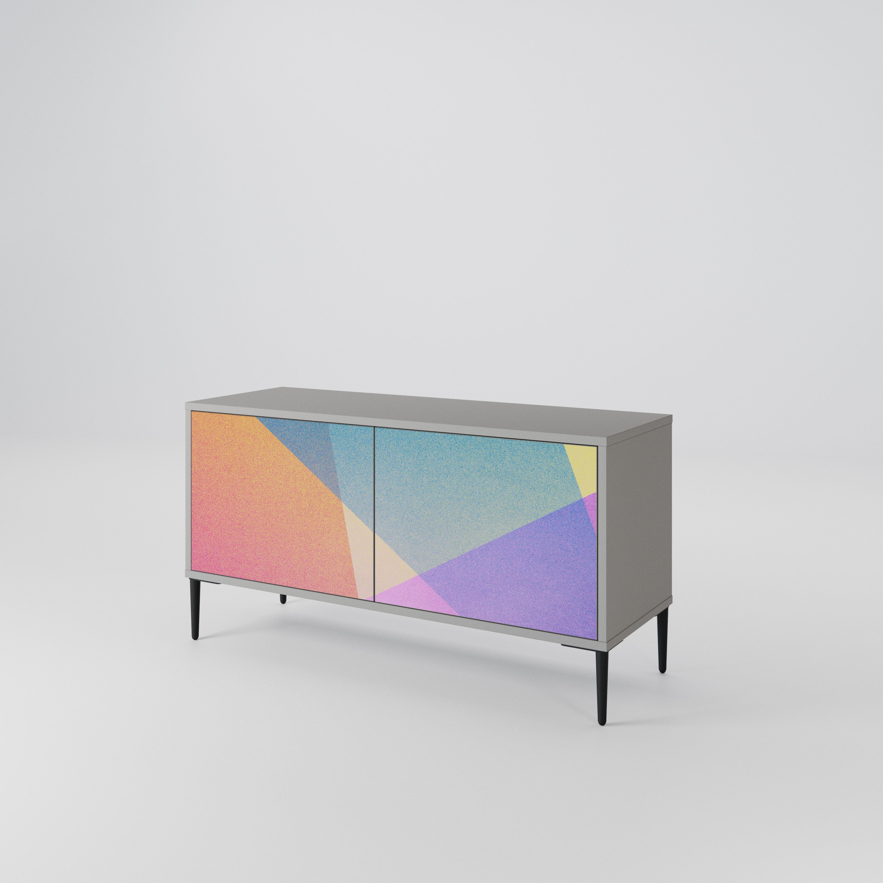 BRIGHT GEOMETRY Kompaktowa szafka RTV 2-drzwiowa