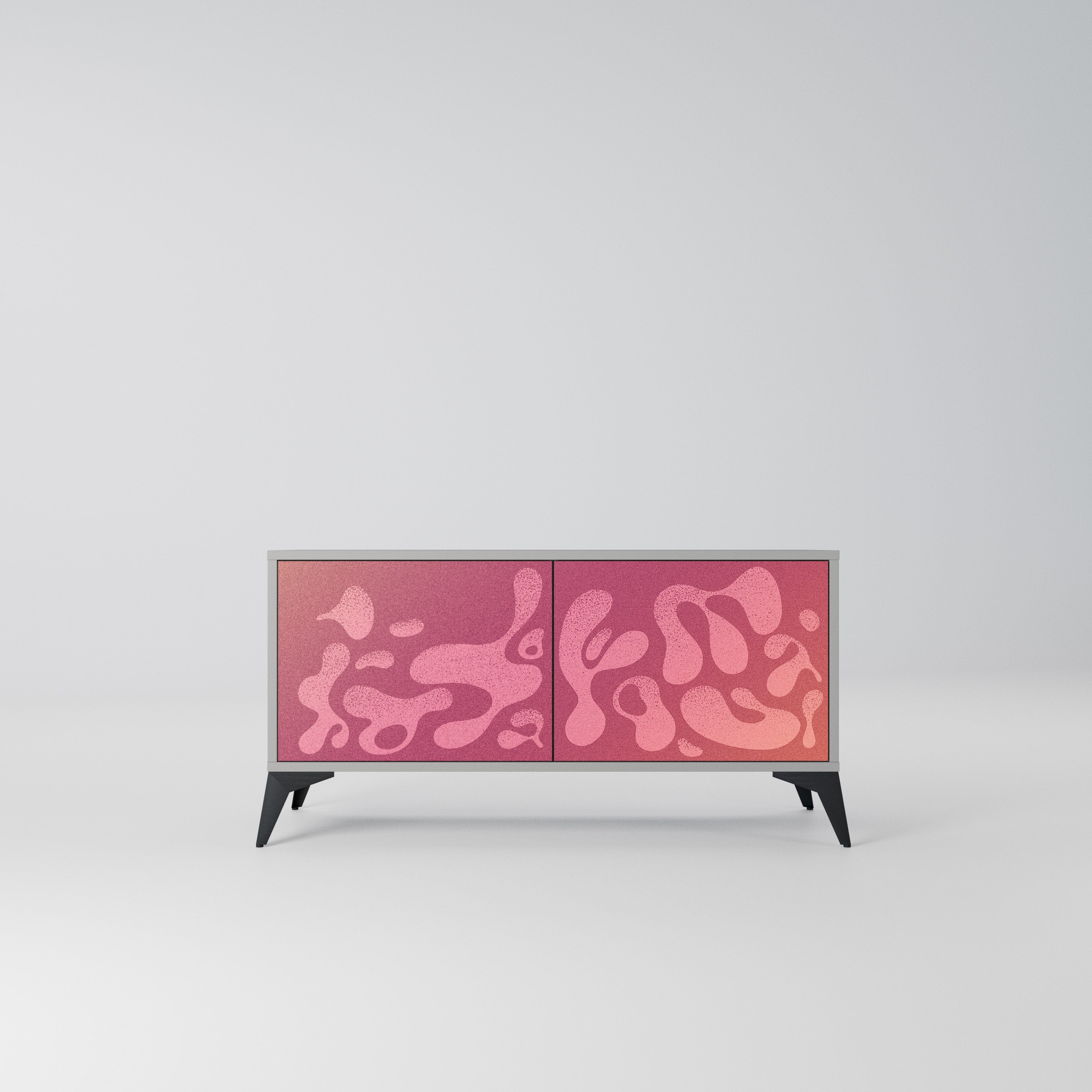 IRREGULAR PINK Kompaktowa szafka RTV 2-drzwiowa