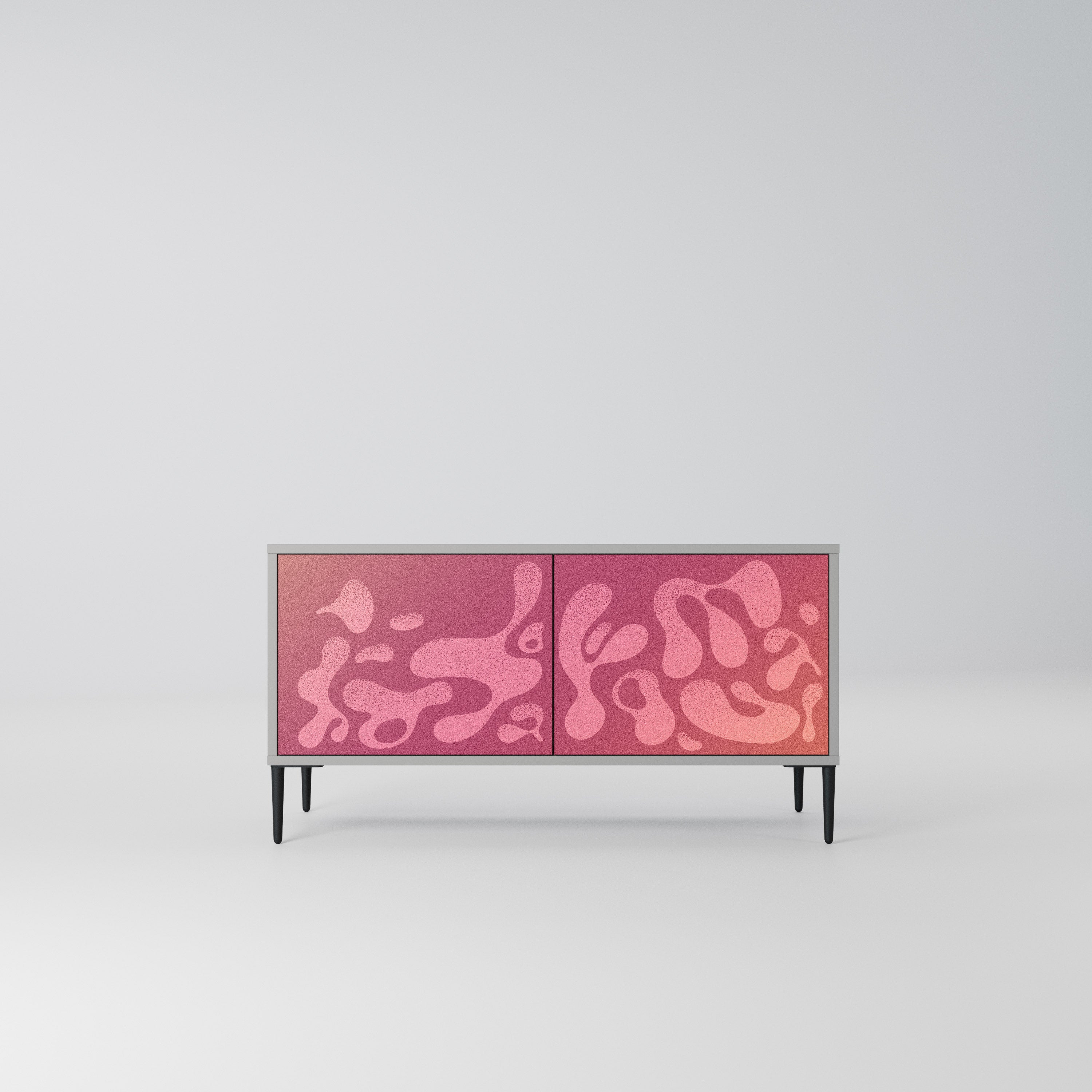 IRREGULAR PINK Kompaktowa szafka RTV 2-drzwiowa