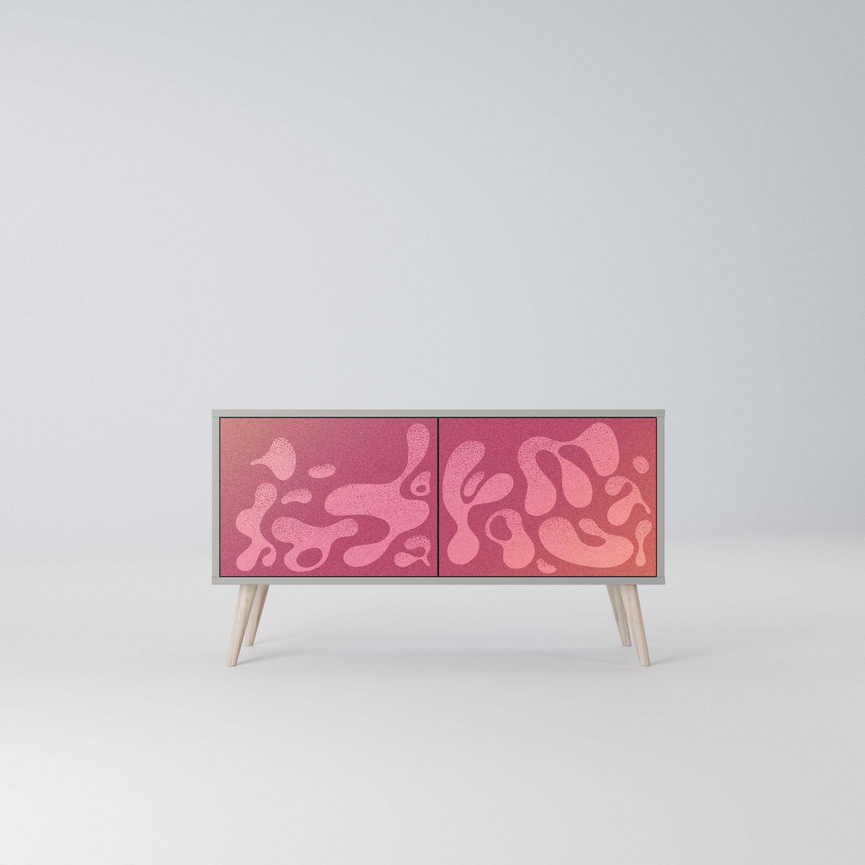 IRREGULAR PINK Kompaktowa szafka RTV 2-drzwiowa